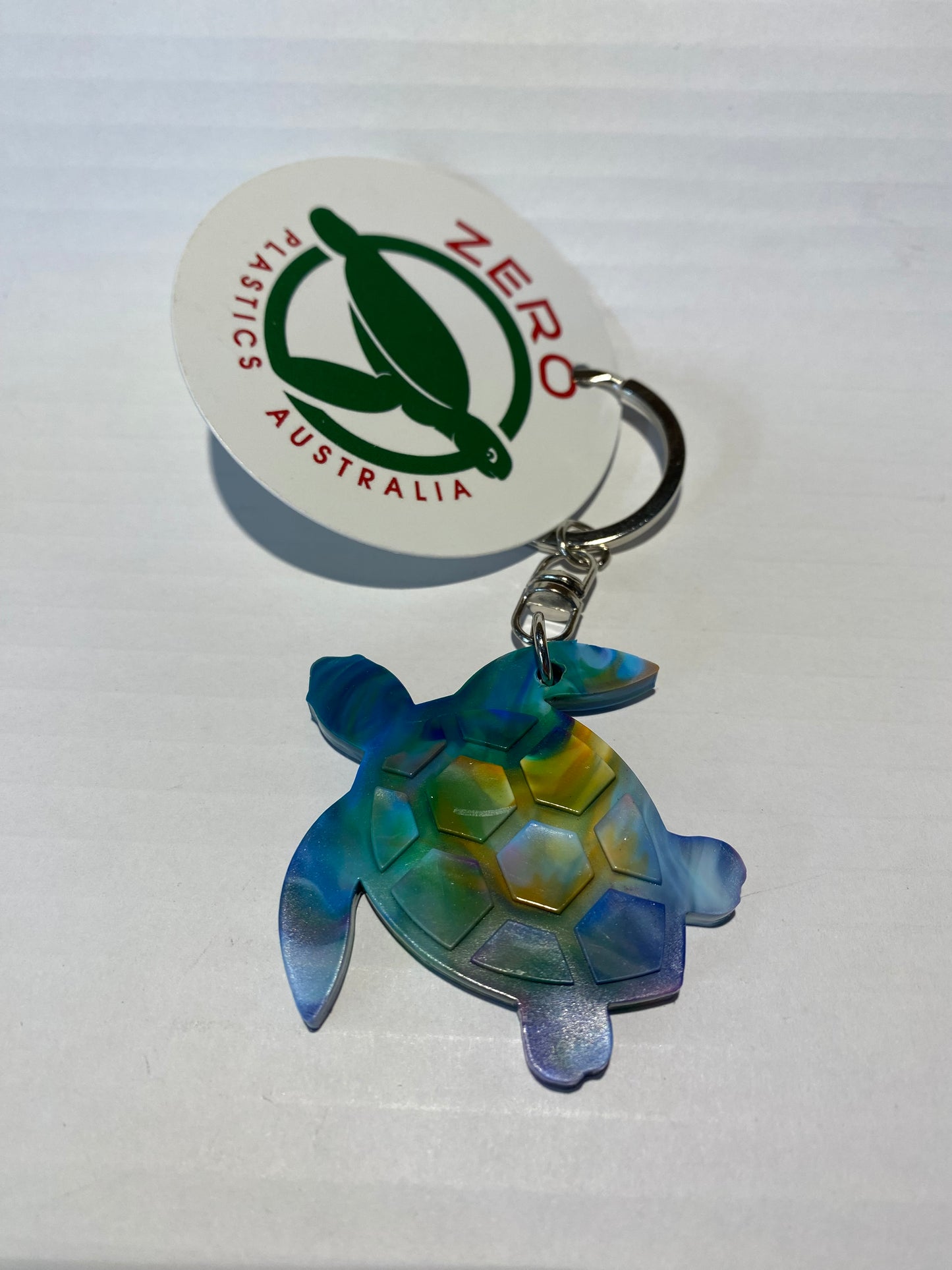 Keyring - Recycled bottle lids - Zero.plastic.Australia