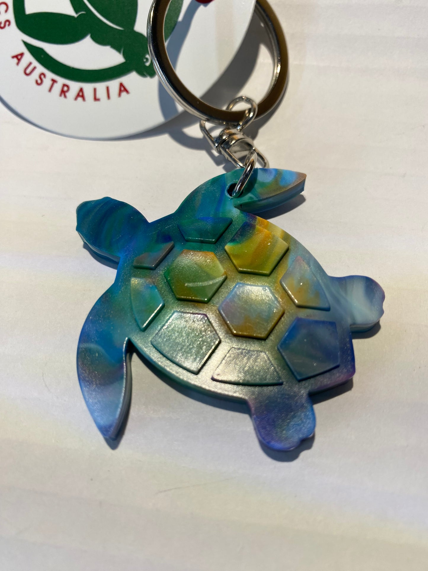 Keyring - Recycled bottle lids - Zero.plastic.Australia