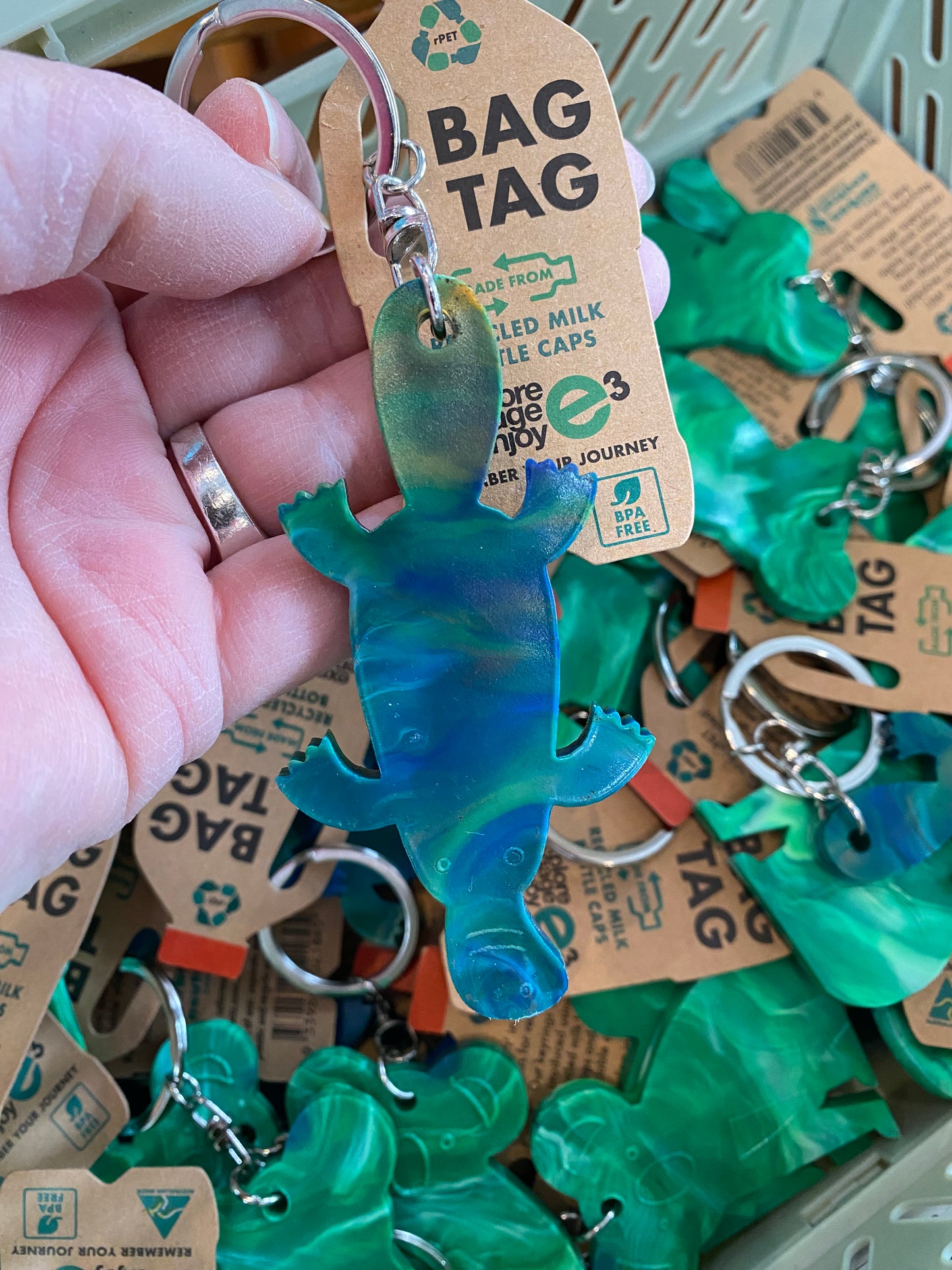 Bag Tags - Recycled bottle lids - Zero.plastic.Australia