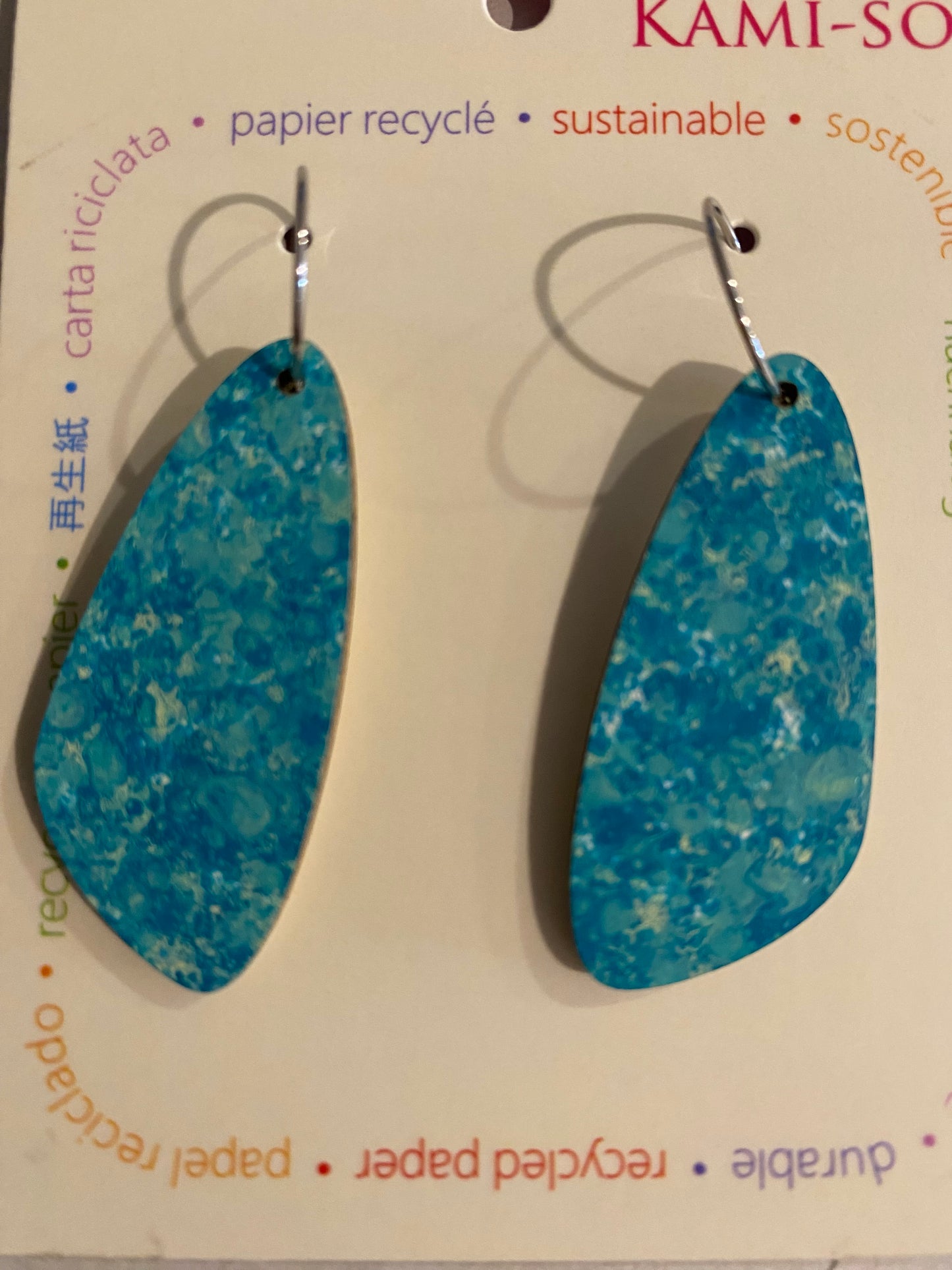 Earrings - Large Oval - Recycled Paper