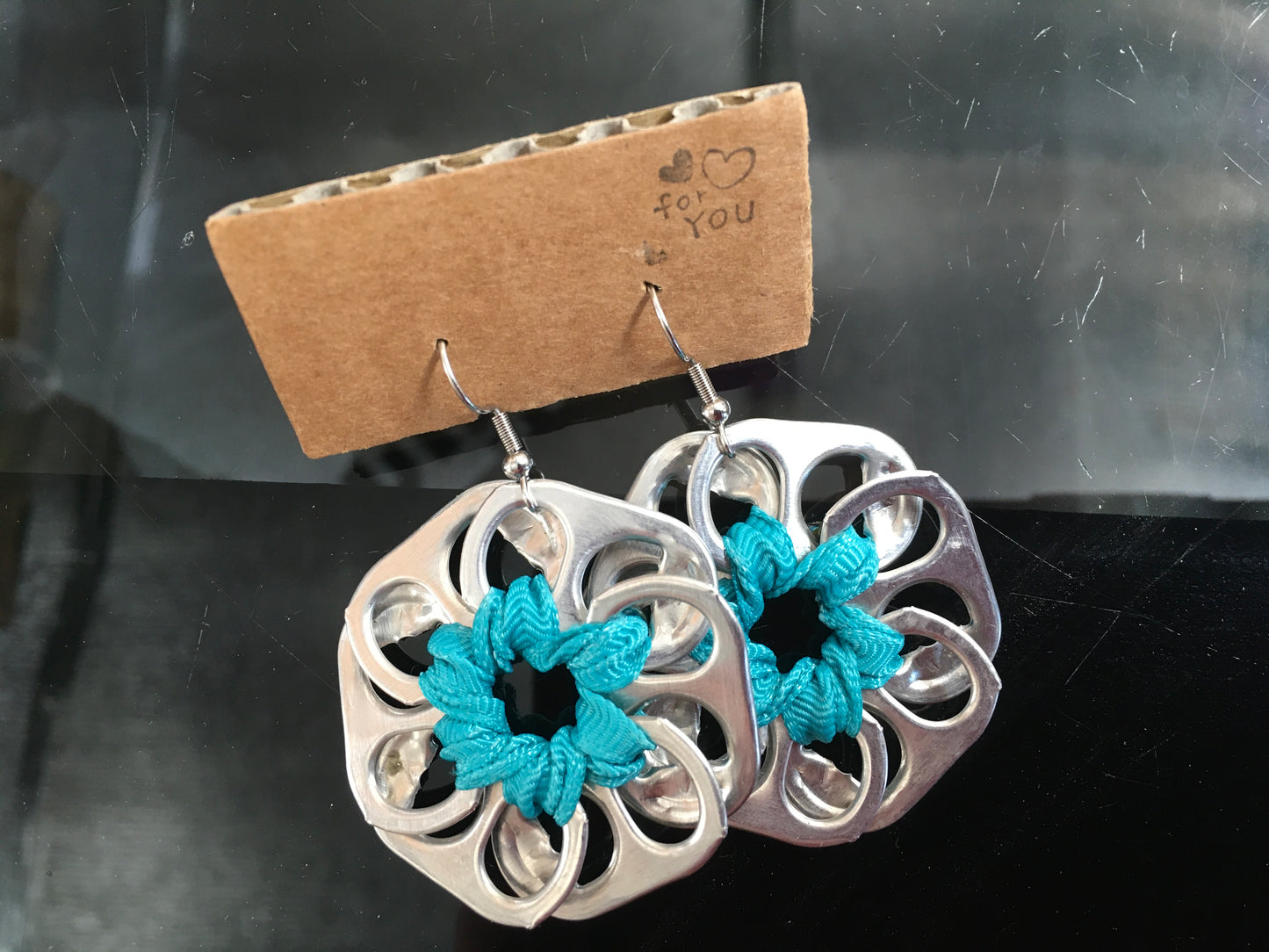 Earrings - Recycled Can Ring Pulls