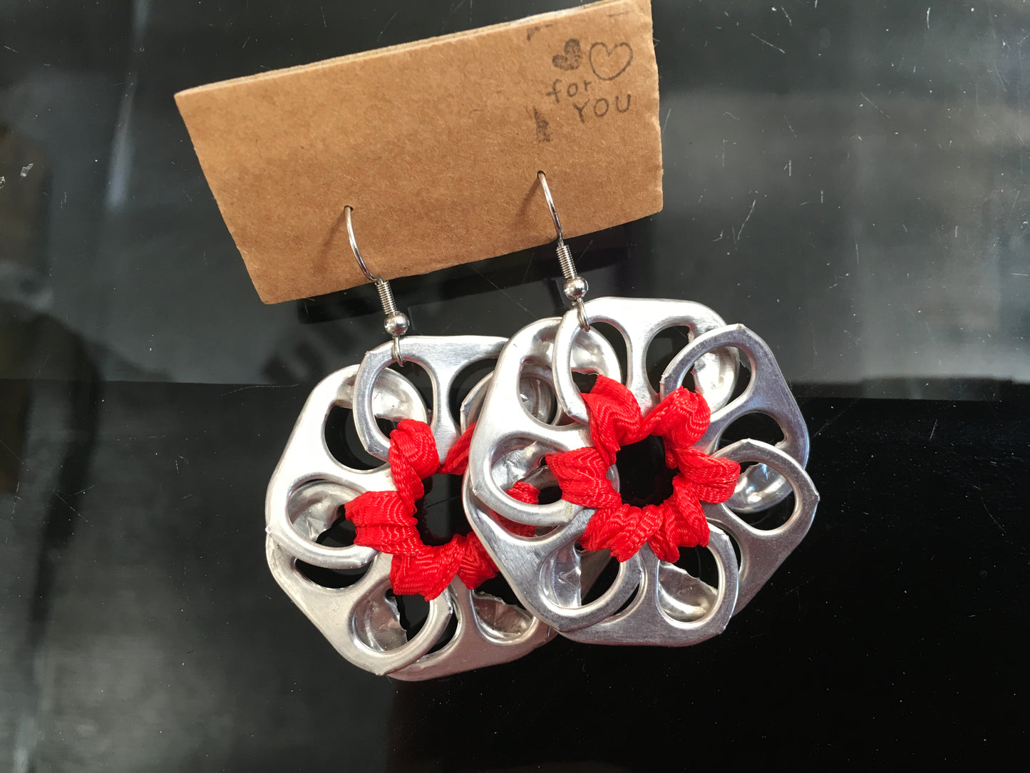 Earrings - Recycled Can Ring Pulls