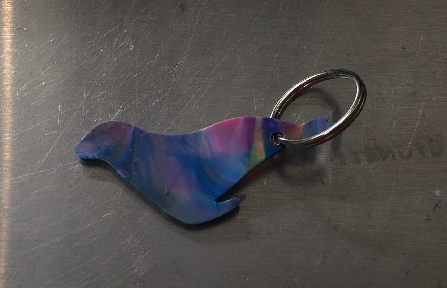 Keyring - Recycled bottle lids - Zero.plastic.Australia