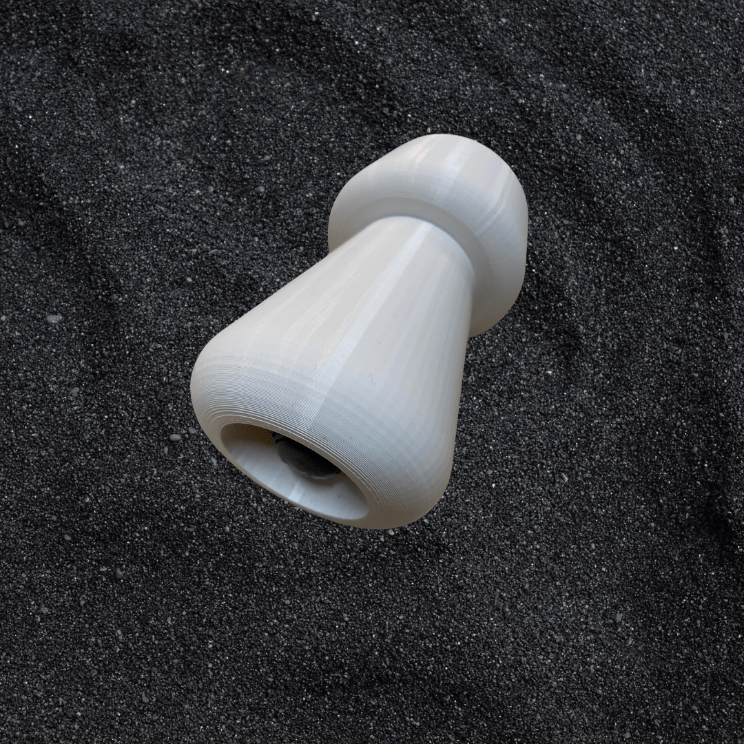 Caren Ellis Design kitchen Grinder - 3D Printed - Post waste PLA-Transmutation-recycled-plastic