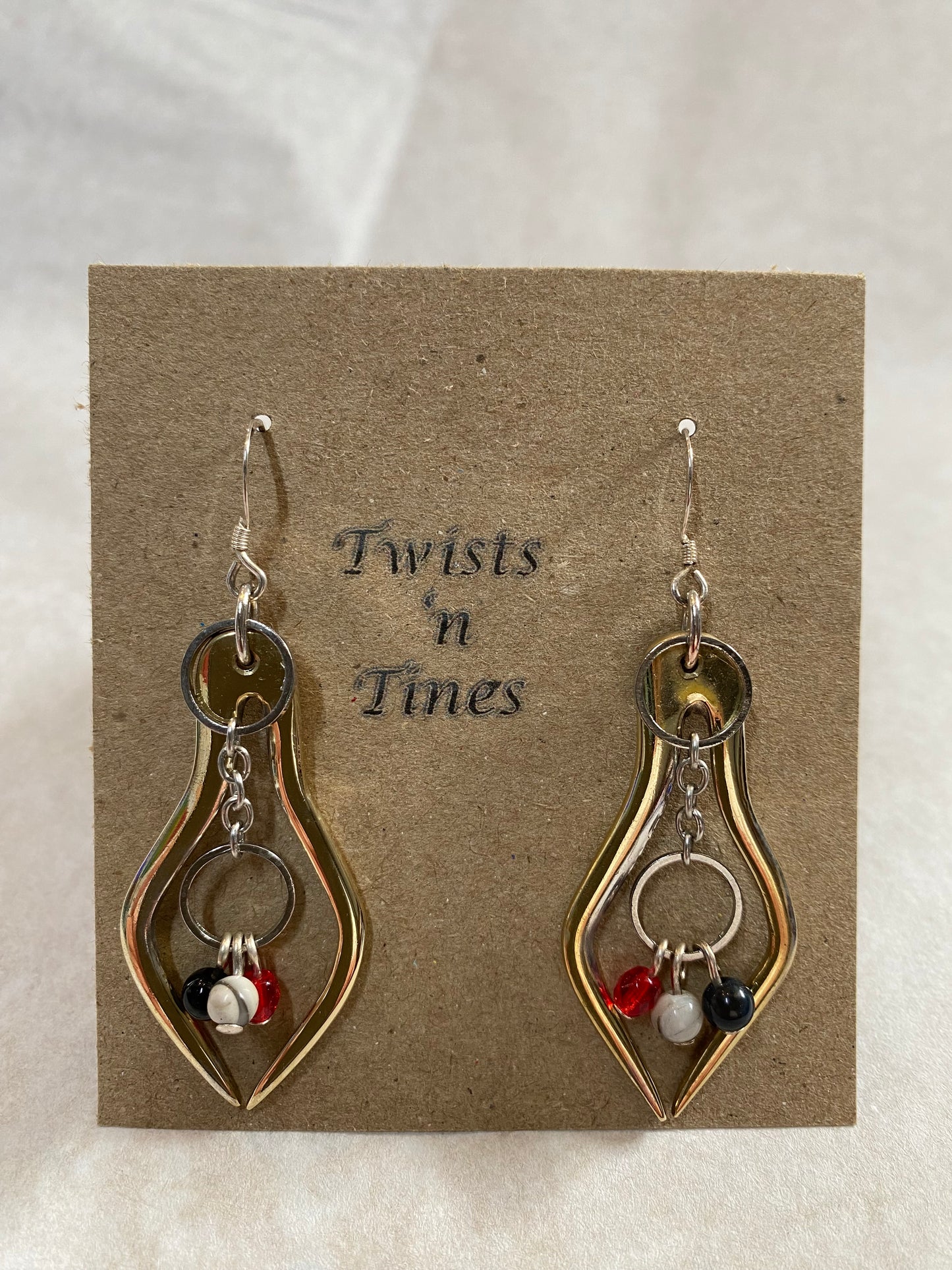 Earrings - Twists n Tines recycled cutlery jewellery