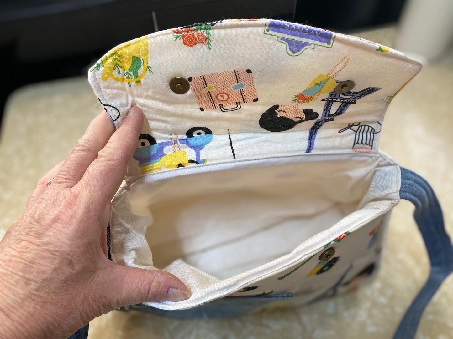 Bag - Handbag- Recycled Textiles