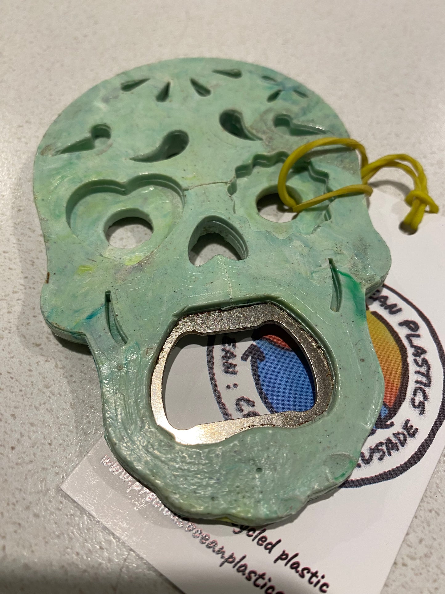 Bottle Opener- recycled plastic - Calaveras for the Day of the Dead