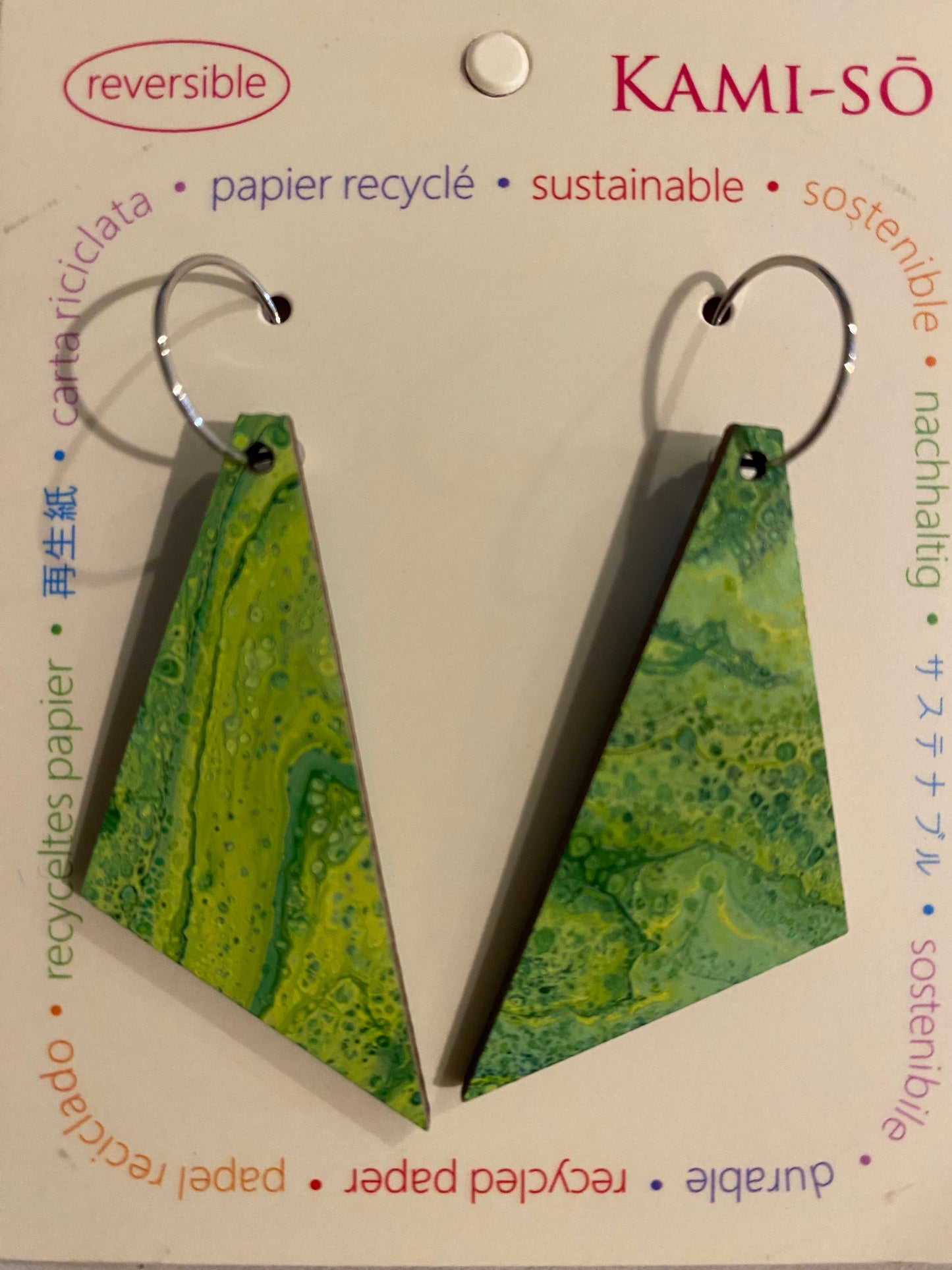 Earrings - Reversible - Recycled Paper