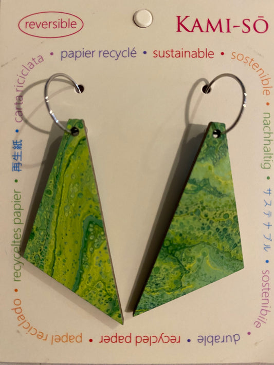 Earrings - Reversible - Recycled Paper