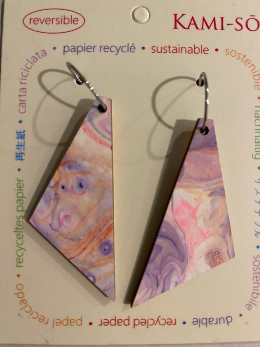 Earrings - Reversible - Recycled Paper