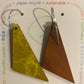 Earrings - Reversible - Recycled Paper