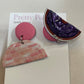 Earrings - Coffee Pod - Polyclay (half coffee pod)