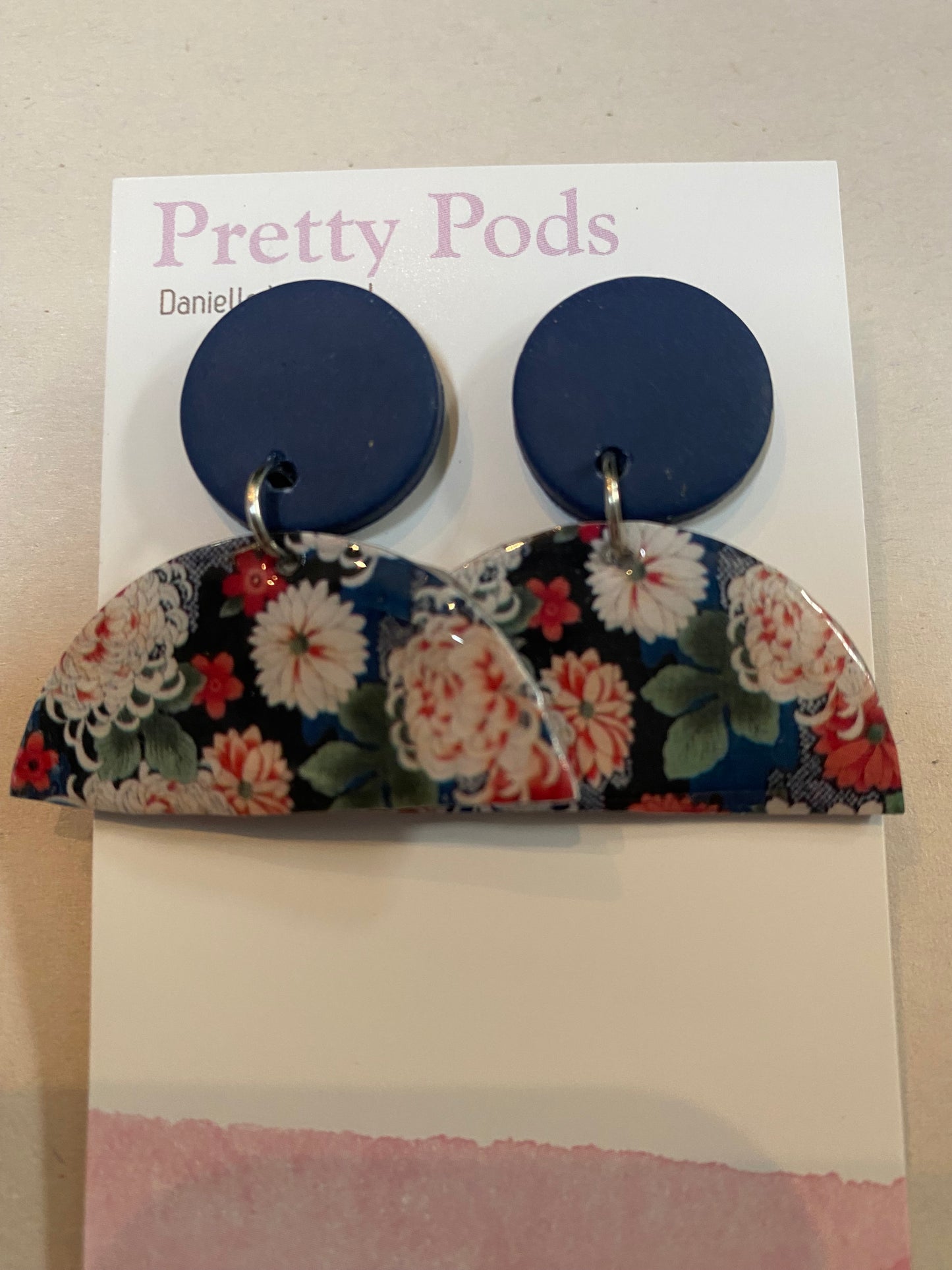 Earrings - Coffee Pod - Polyclay (half coffee pod)