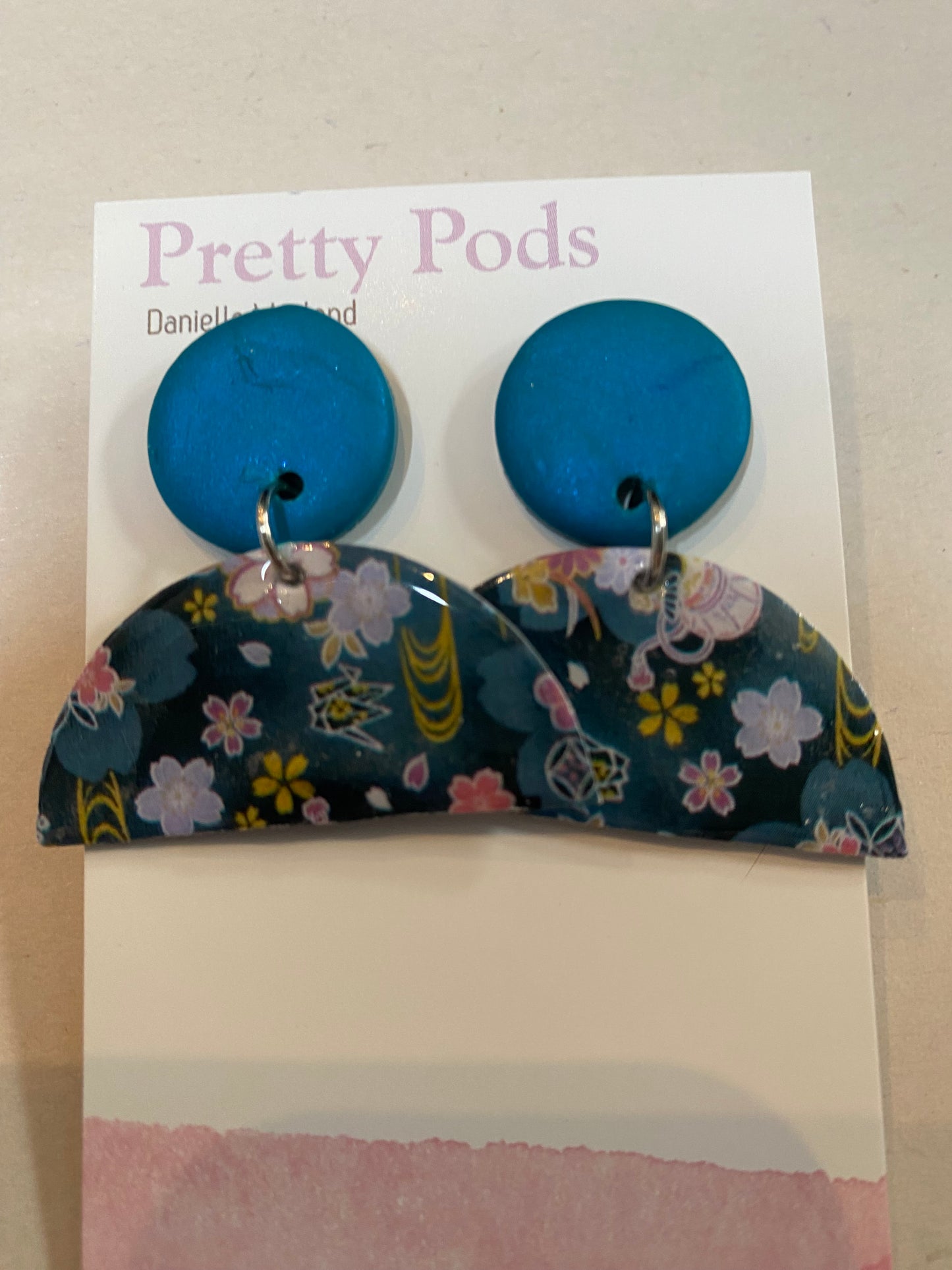 Earrings - Coffee Pod - Polyclay (half coffee pod)
