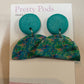 Earrings - Coffee Pod - Polyclay (half coffee pod)