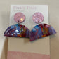 Earrings - Coffee Pod - Polyclay (half coffee pod)
