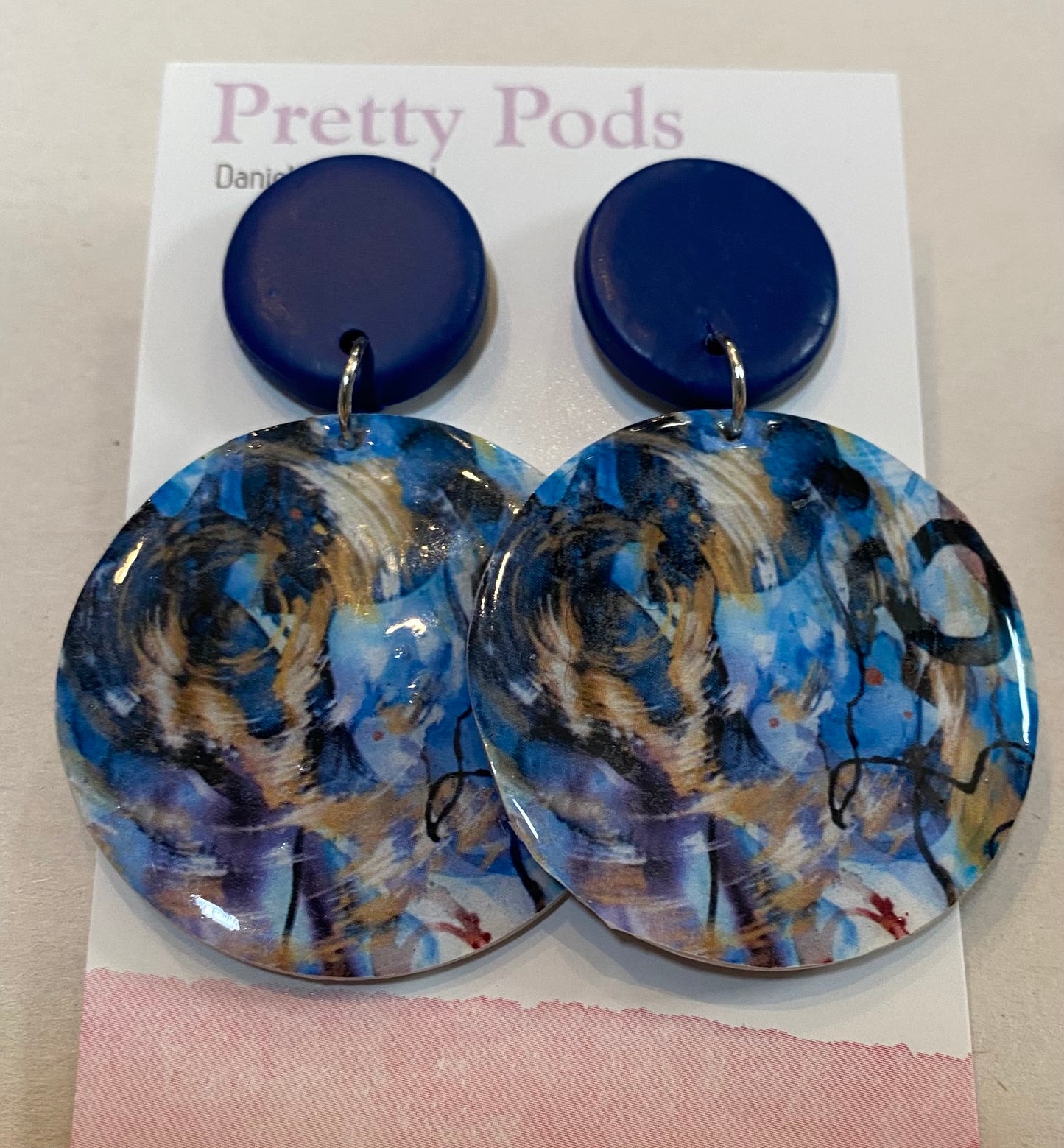 Earrings - Coffee Pod - Polyclay (full coffee pod)