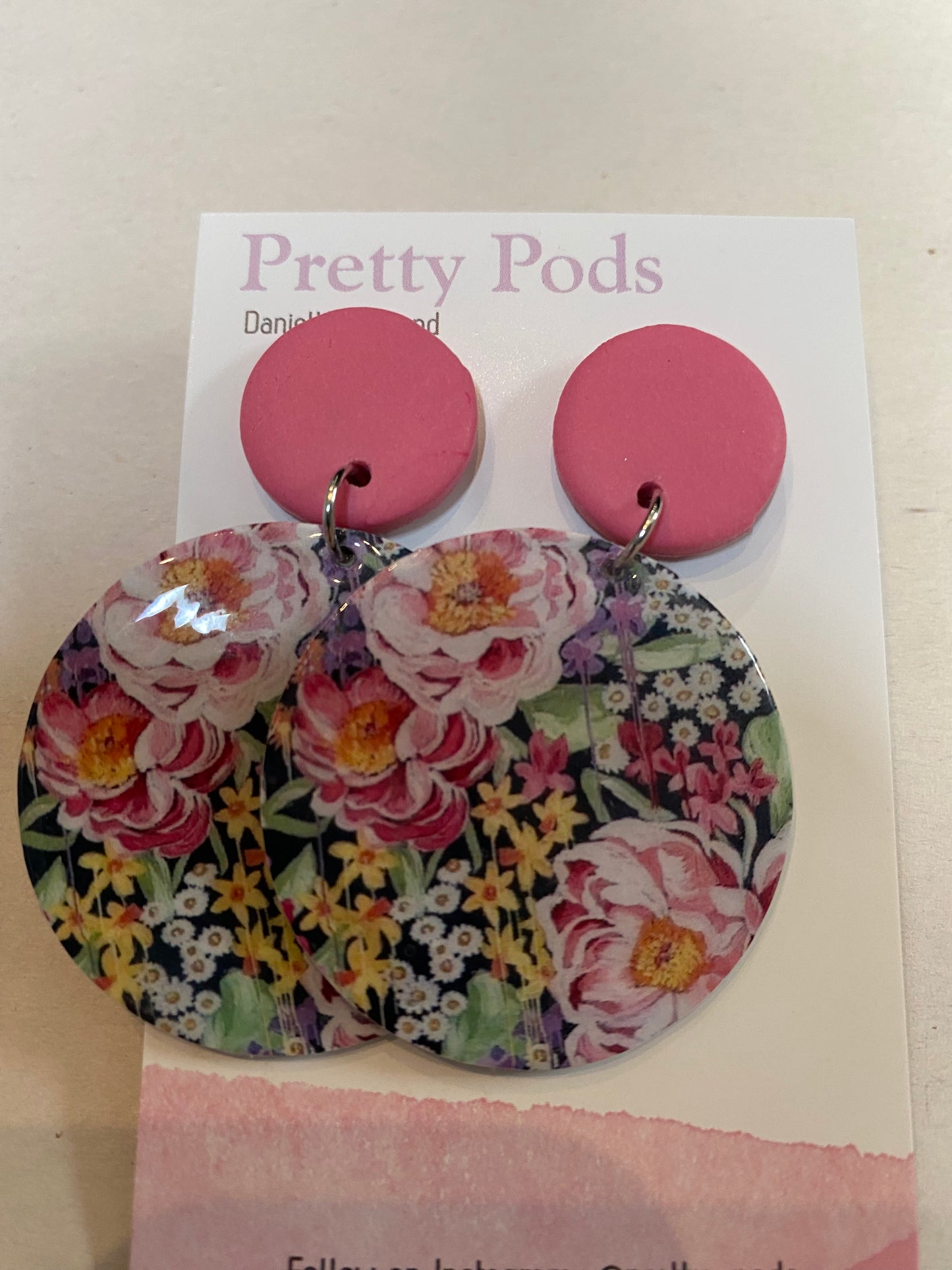 Earrings - Coffee Pod - Polyclay (full coffee pod)