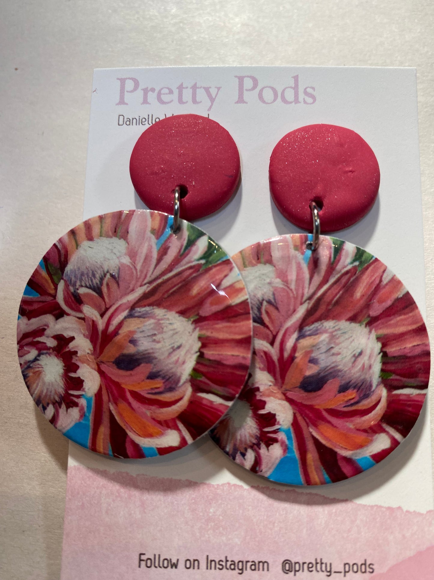Earrings - Coffee Pod - Polyclay (full coffee pod)