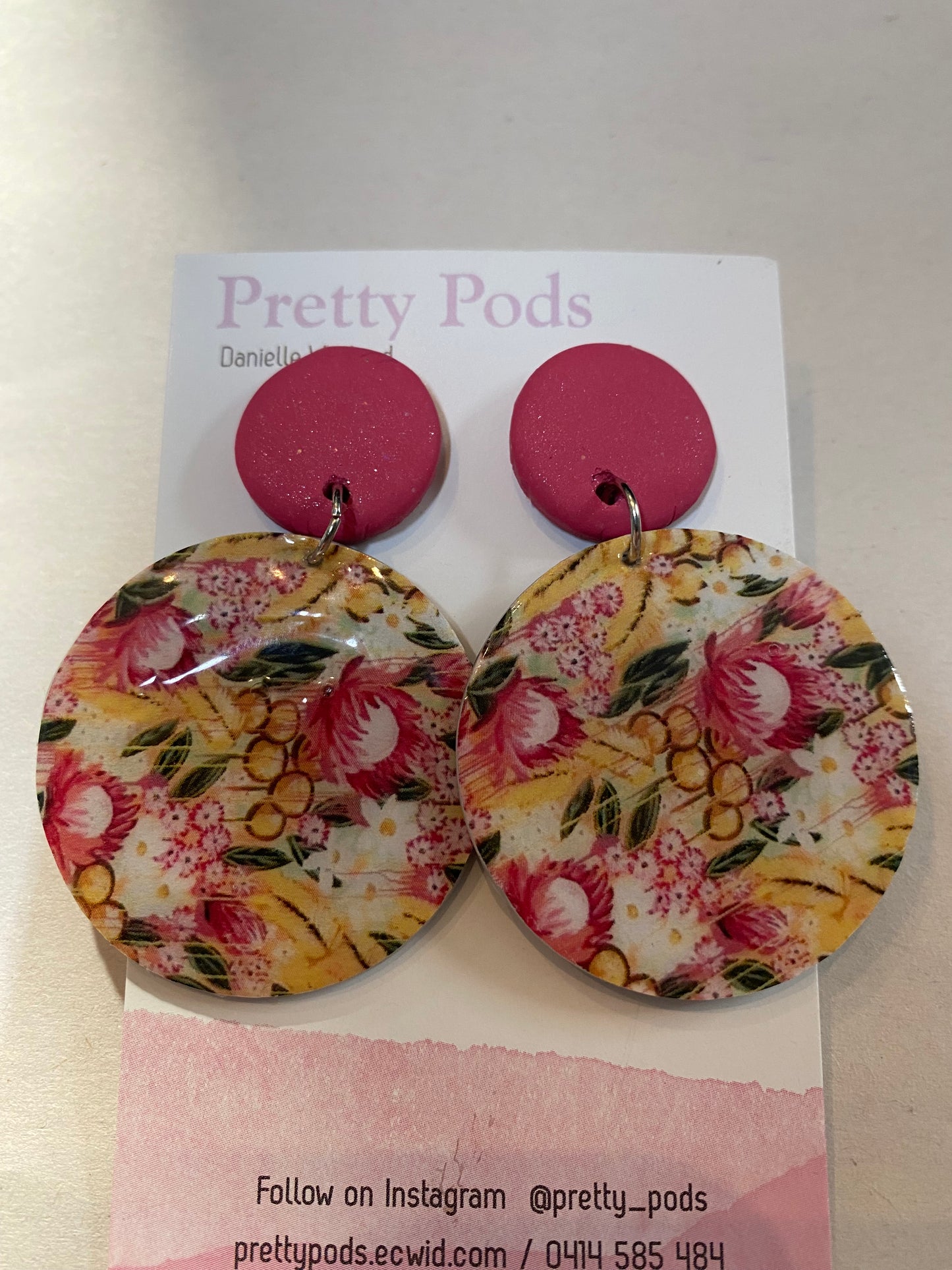 Earrings - Coffee Pod - Polyclay (full coffee pod)