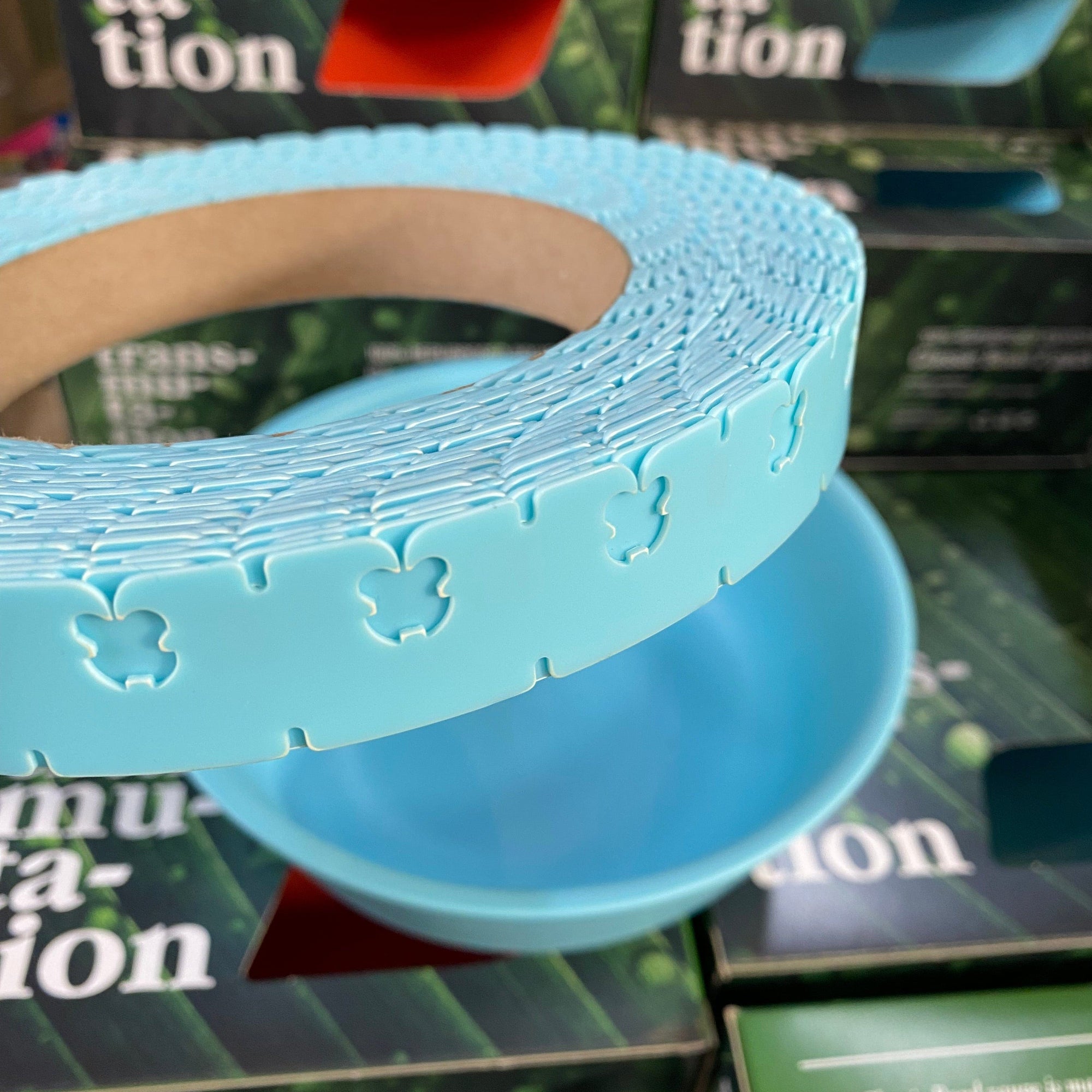 Set of 2 bowls in a box made from unused bread tags-Transmutation