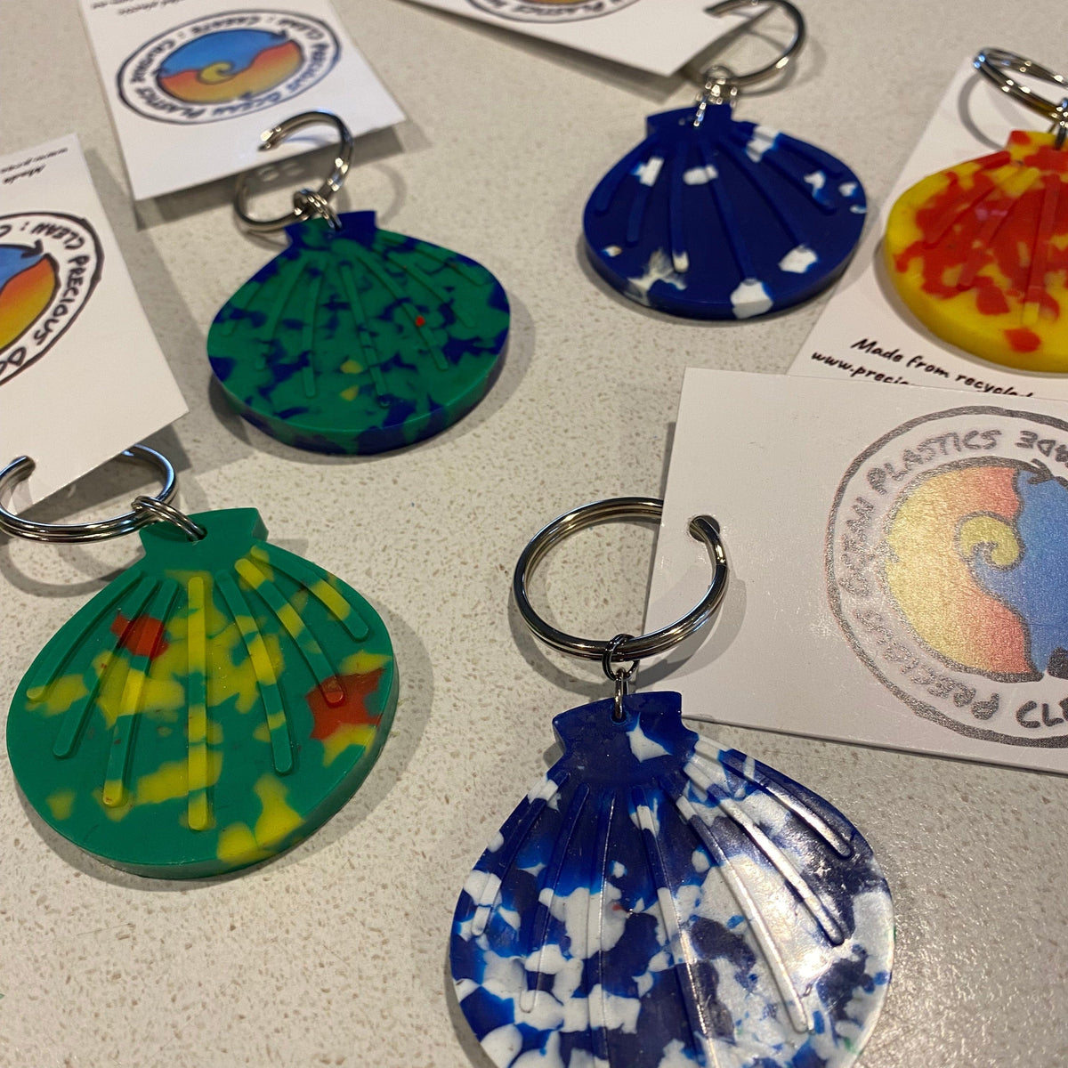 Precious Ocean Plastics Pots Keyring - Recycled Plastic - Ocean plastics.Transmutation