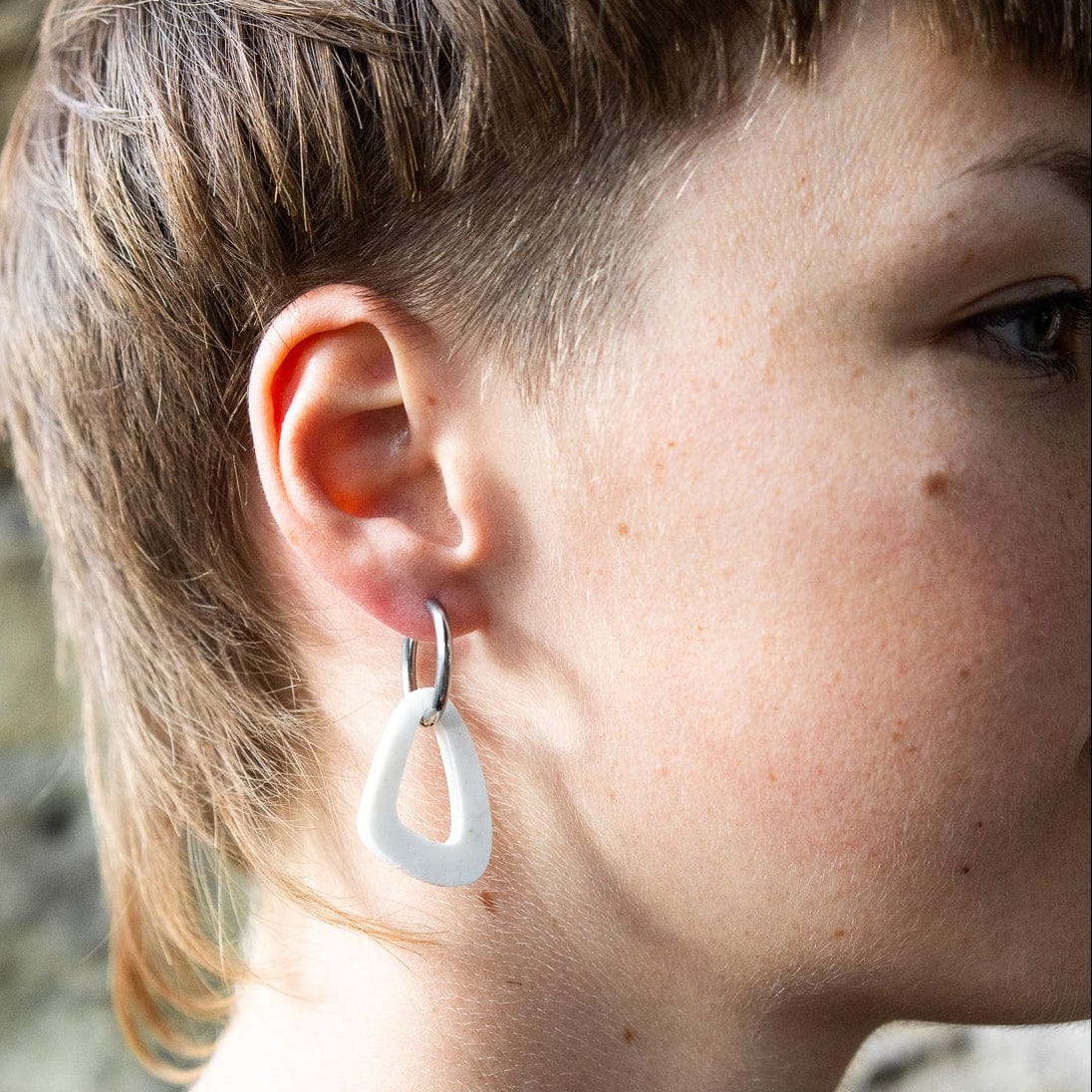 Banish Earrings Sails - Snow White Earrings - Sails - Recycled Bottle tops