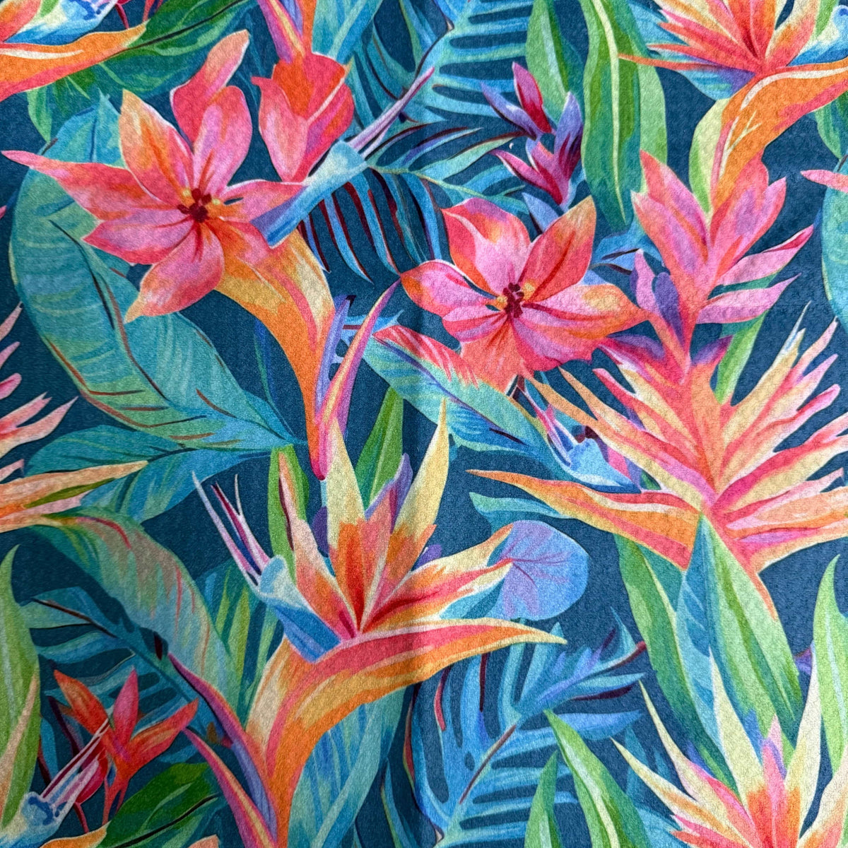 Transmutation - Bird of Paradise is a lovely floral design from Bok Beach life for a handy towel that is made from plastic bottles.