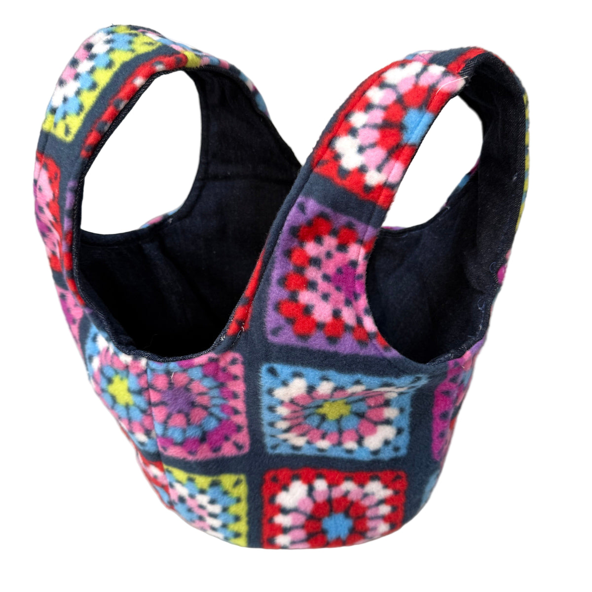 Chunkymonkeys77 Bag 3. Crochet look - Fleecy material Bag - Handbag- Recycled Textiles