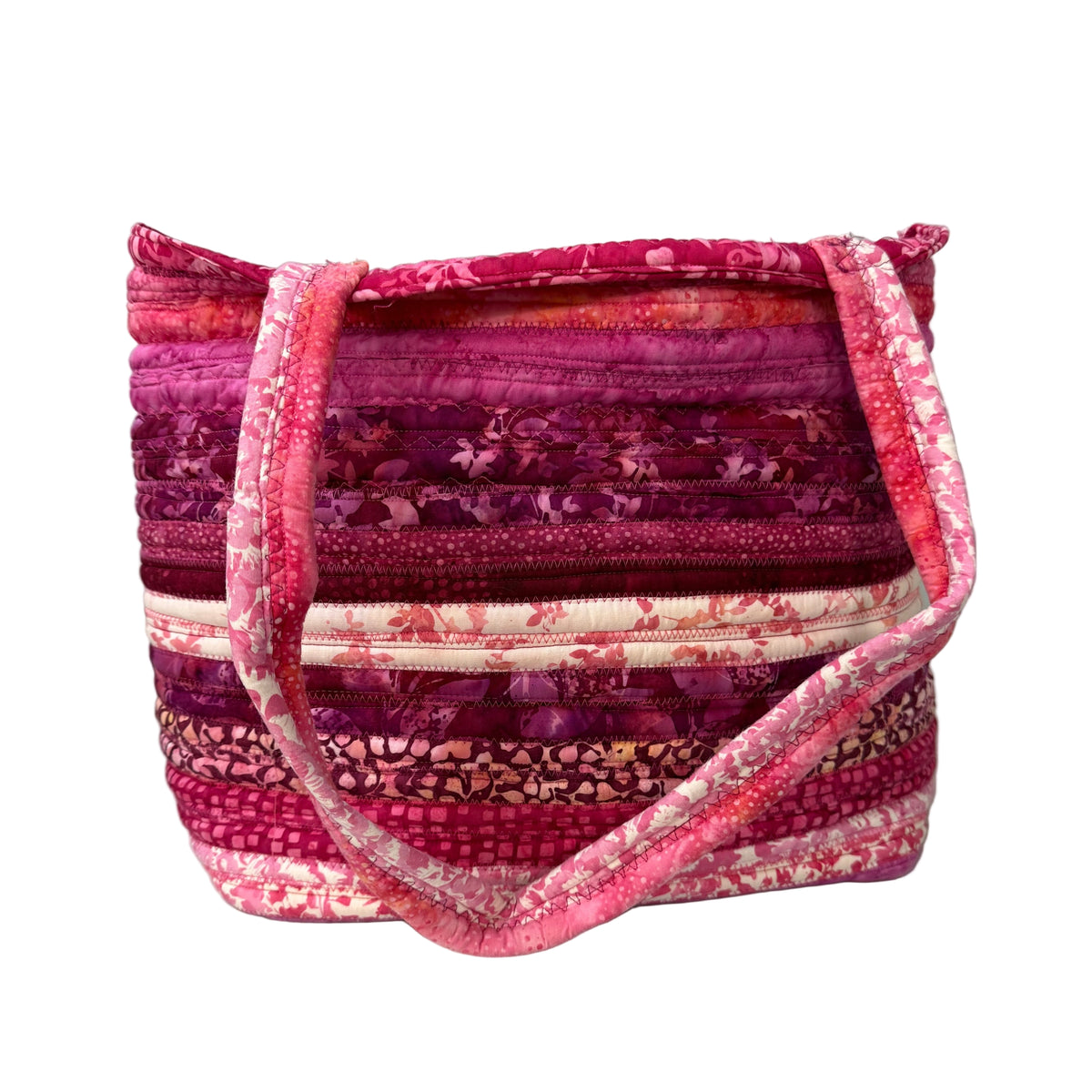 Chunkymonkeys77 Bag 6. Pink Tube Tote Bag - Handbag- Recycled Textiles