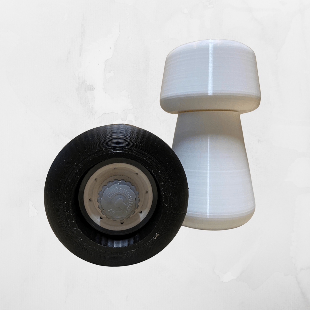 grinders-salt-pepper-Caren Ellis Design kitchen Grinder - 3D Printed - Post waste PLA-transmutation