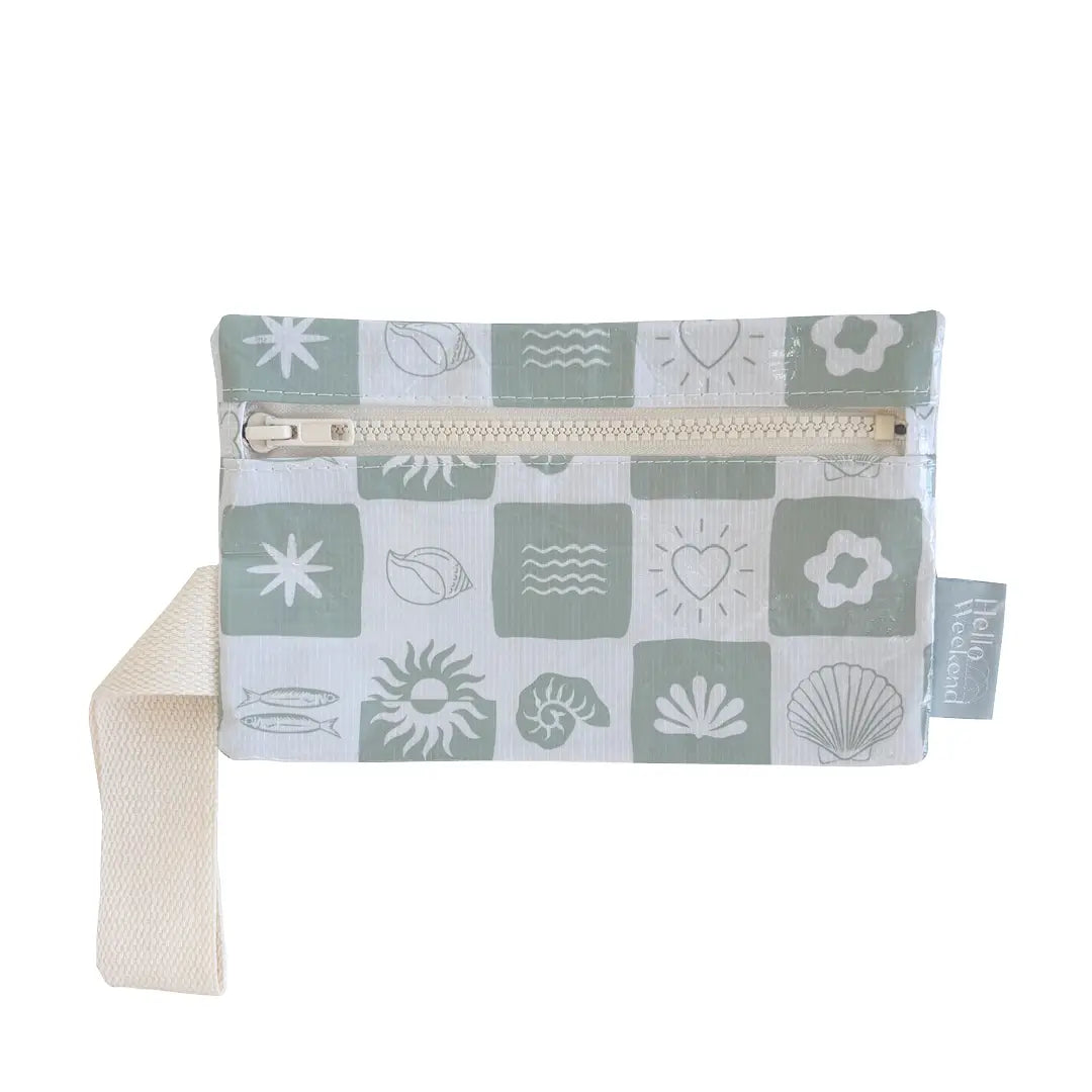 Hello Weekend Bag Sage Phone Pouch - recycled bottles