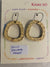 Transmutation - Kami-So Earrings Blue & Gold Fleck Earrings - Mini Square Hoop - Recycled Paper