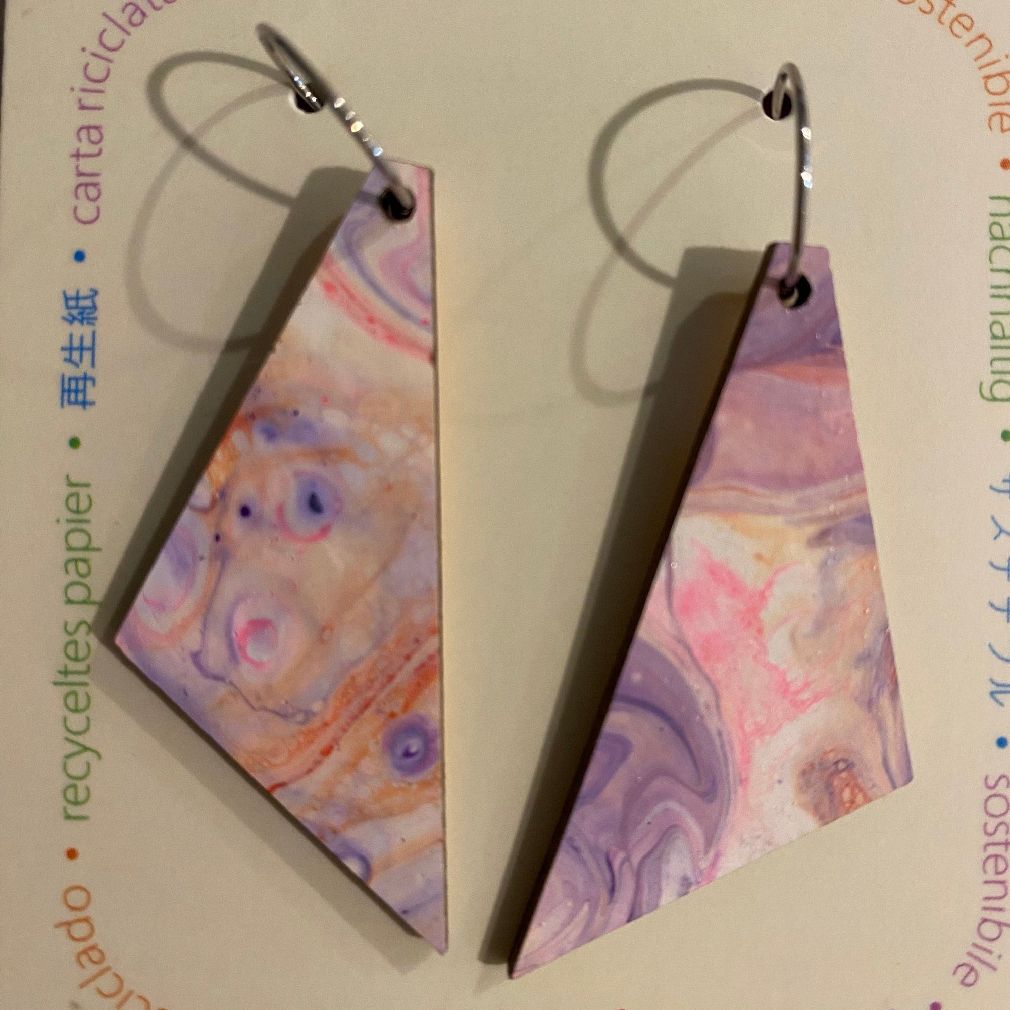 Kami-So Earrings Earrings - Reversible - Recycled Paper