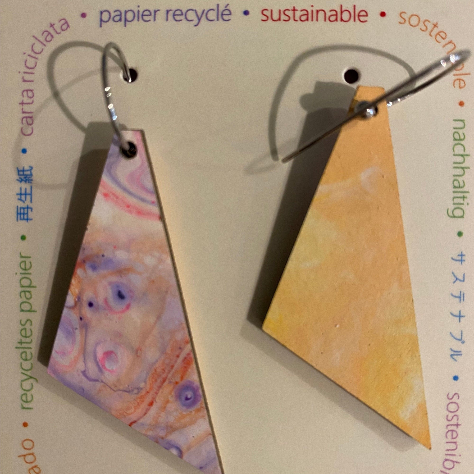 Kami-So Earrings Earrings - Reversible - Recycled Paper
