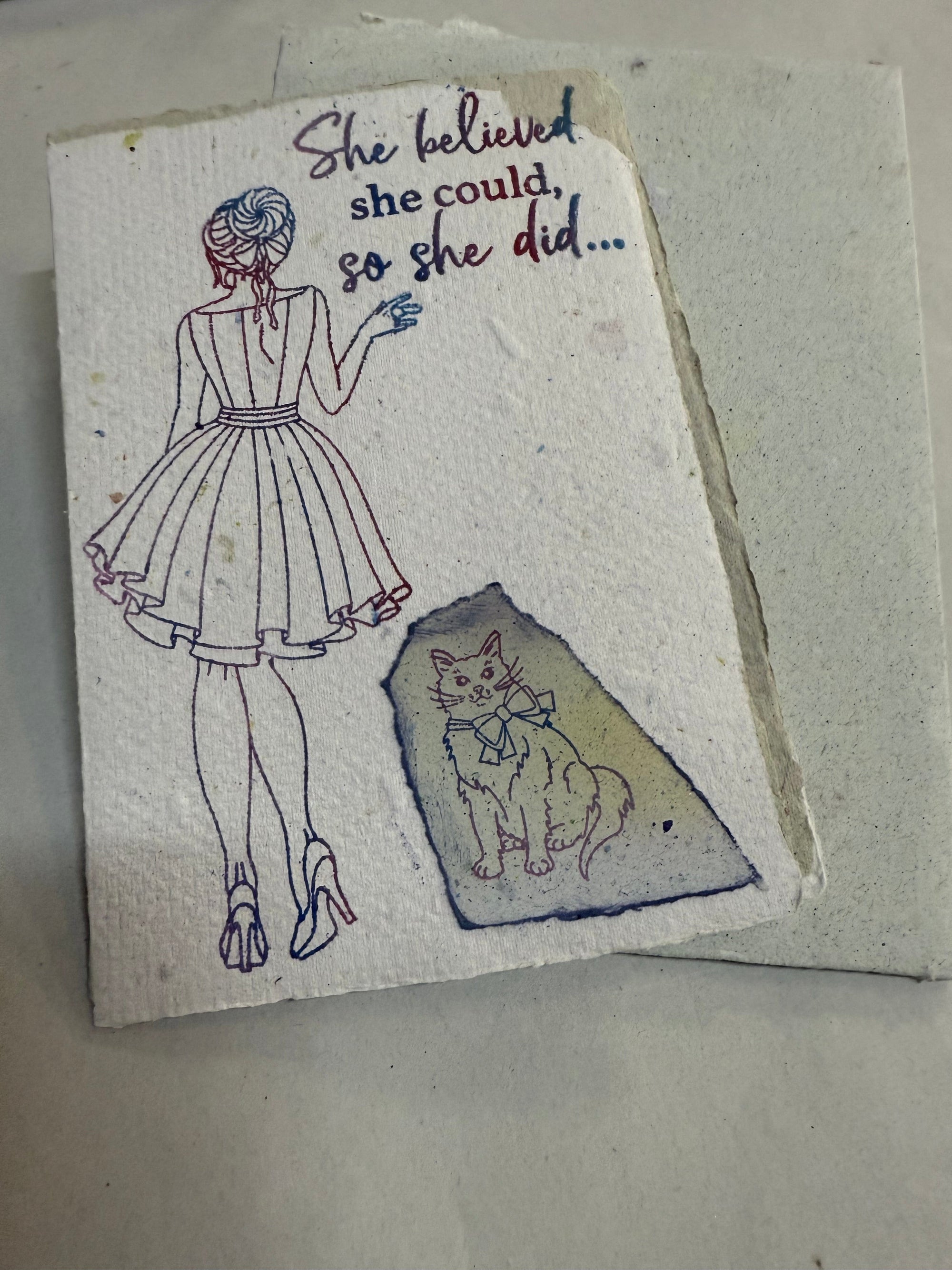 Kelli Lloyd Gift Card Boy and Balloon Card and Envelope - Recycled Paper