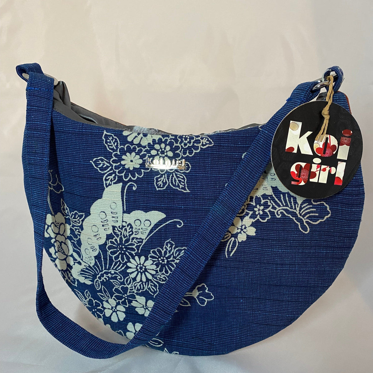 Koi girl Bag Blue Butterfly Shoulder Bag Purse / Clutch - Authentic Vintage Silk Kimono and Obi belts