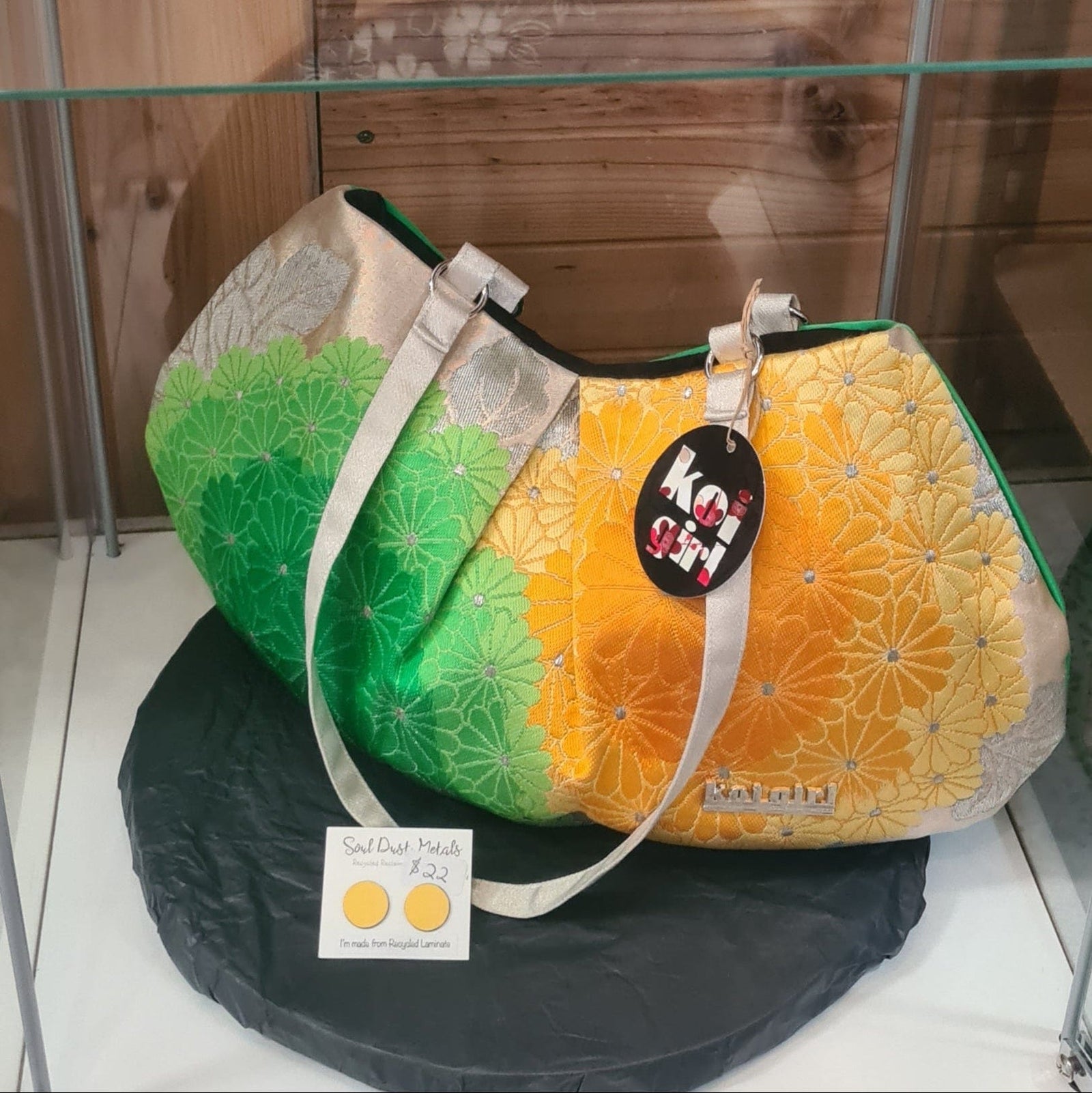 Koi girl Bag Purse / Clutch - Authentic Vintage Silk Kimono and Obi belts
