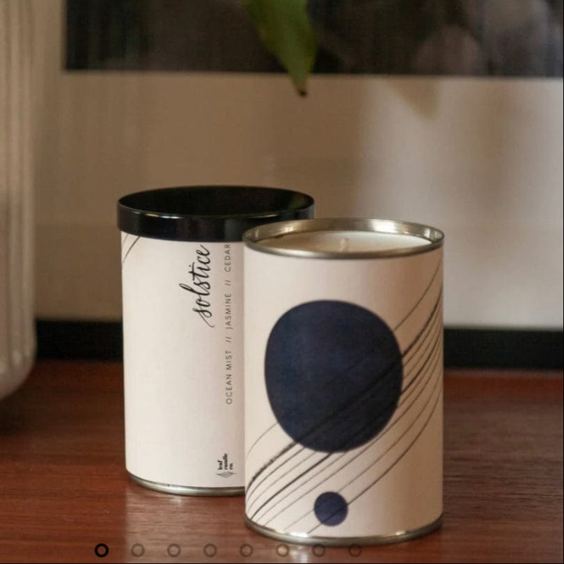 Leaf Candle Co. Candle Soltice (Ocean mist) Candle - LaLuna Collection- Reclaimed Tin Cans