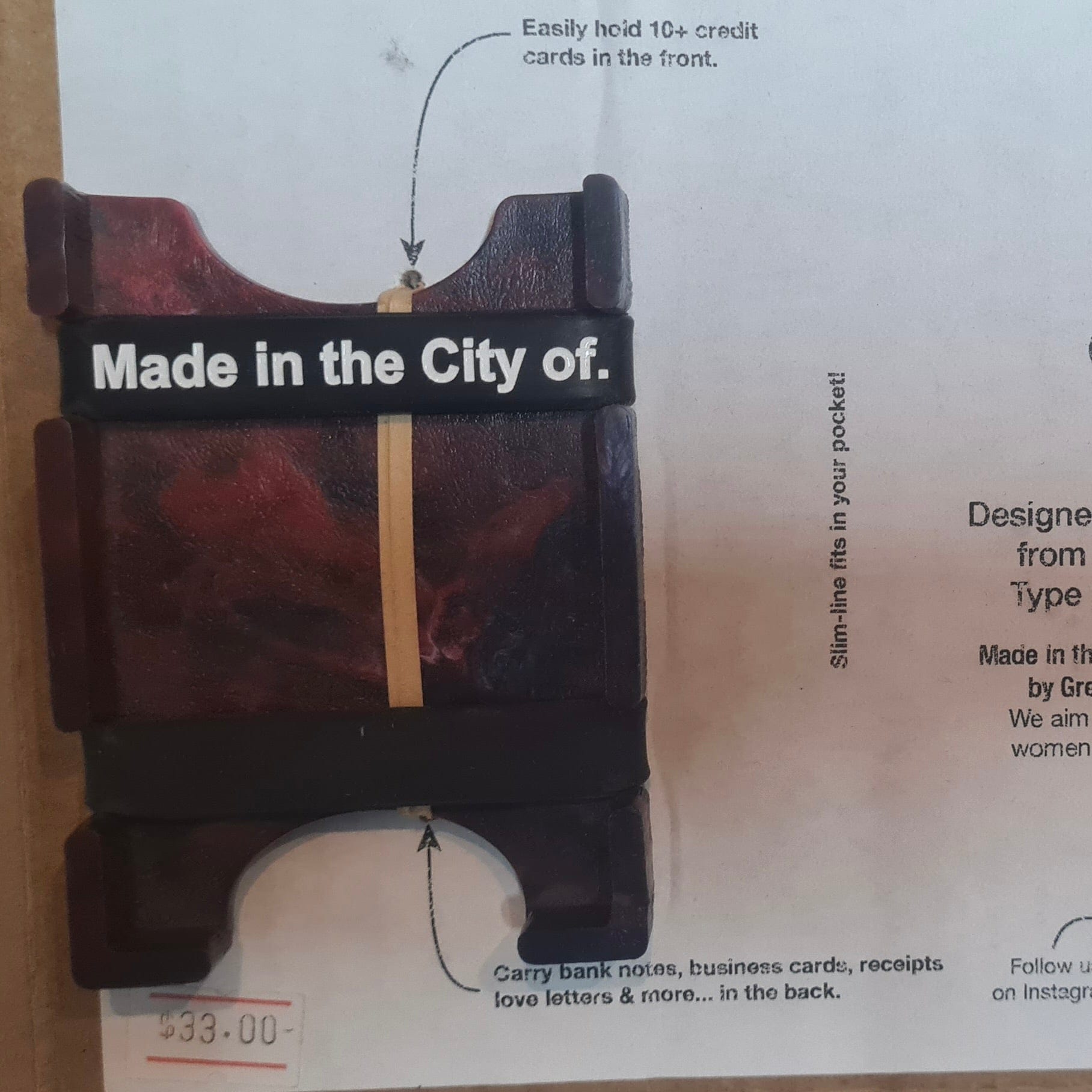 Made in the City of Card holder Card Holder - Recycled Plastic