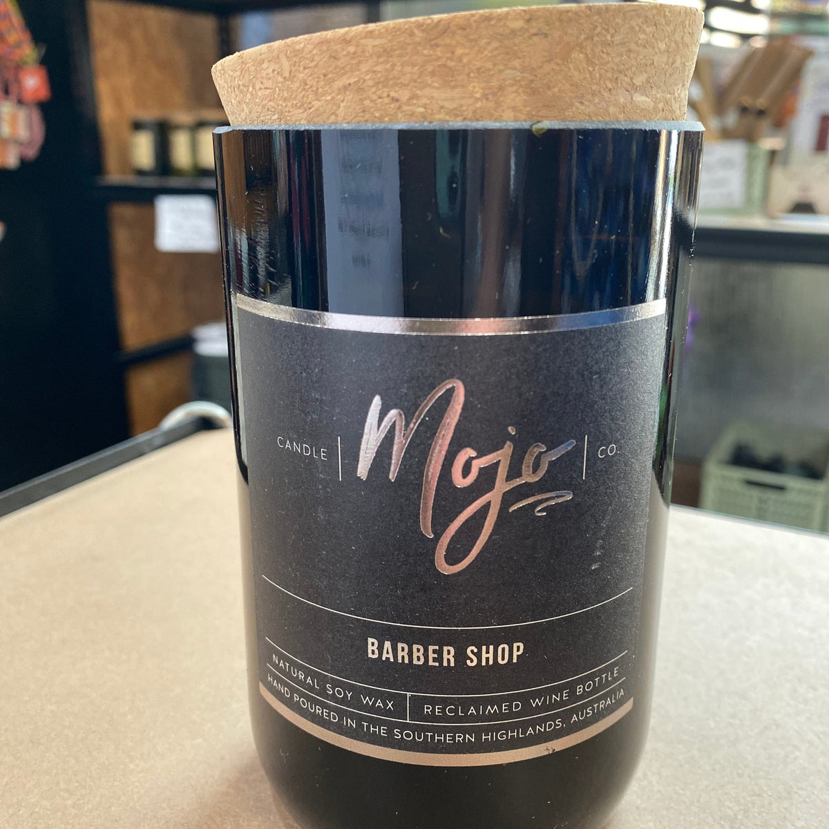 Mojo Candles Candle Barber Shop Candle - Wine Bottle
