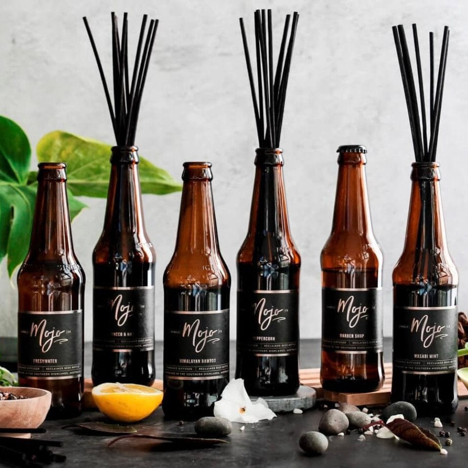 Mojo Candles diffuser Barbershop Diffuser - Reclaimed Beer Bottle Fragrance Diffuser