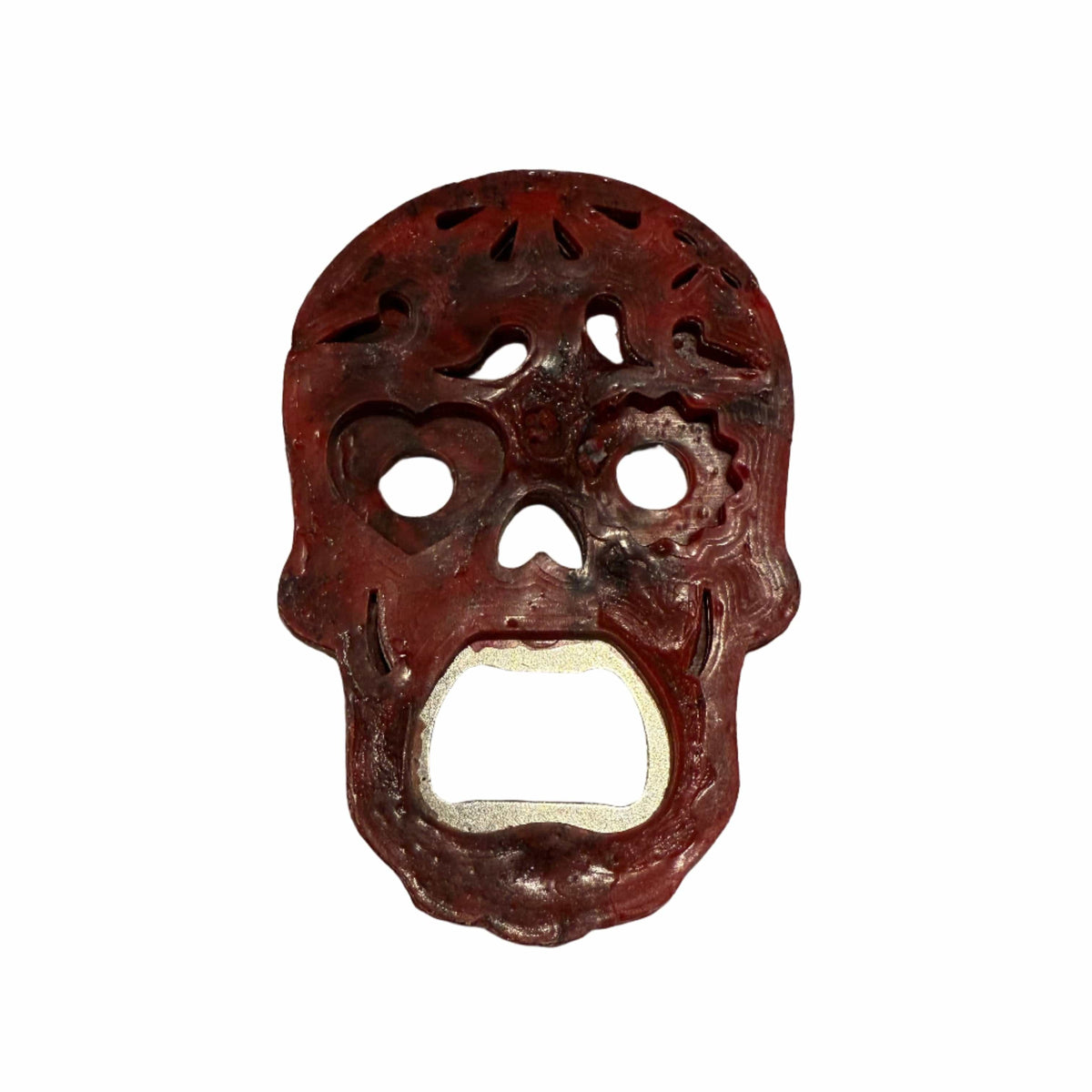 Precious Ocean Plastics Bottle opener Red / Black Bottle Opener- recycled plastic - Calaveras for the Day of the Dead