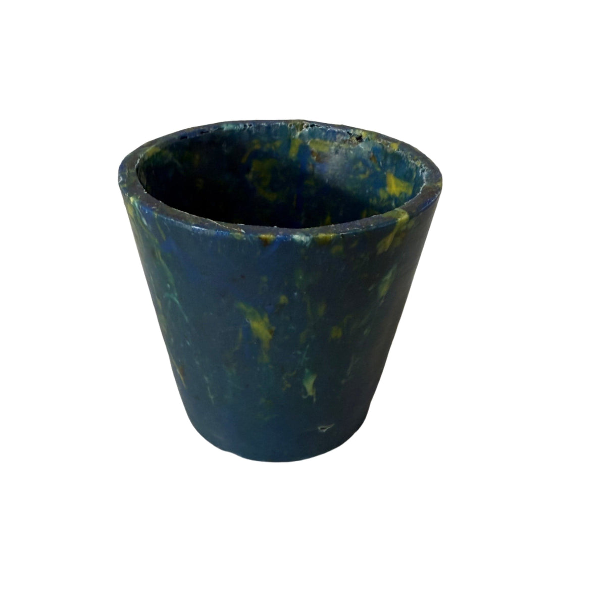 Precious Ocean Plastics Pots Small - Blue / Yellow speckle Pots- recycled plastic