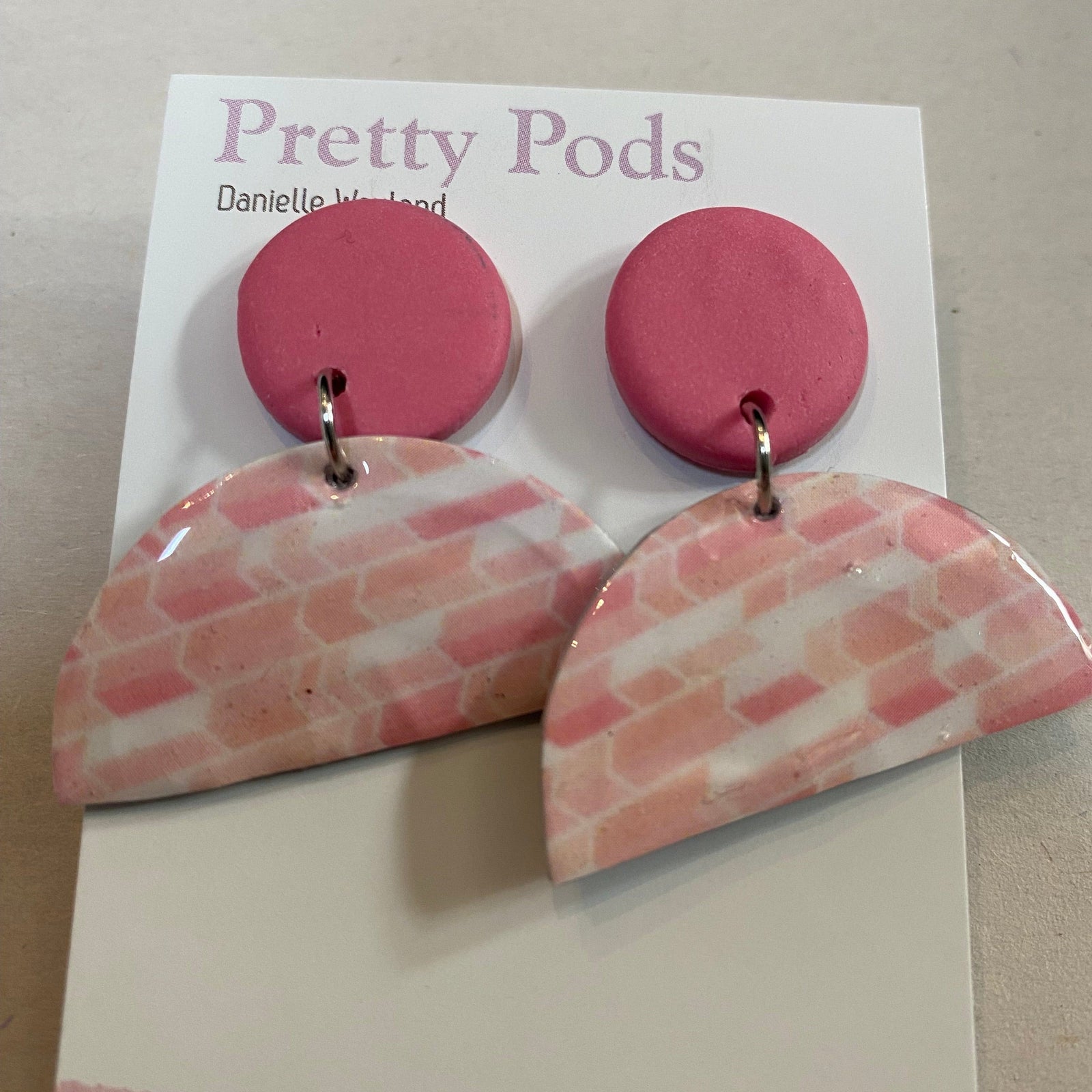 Pretty Pods Earrings Earrings - Coffee Pod - Polyclay (half coffee pod)