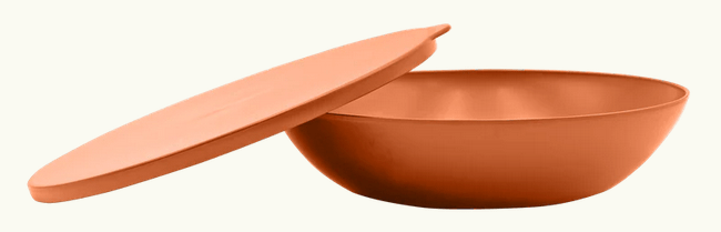 Put a lid on it Bowl Papaya Bowl - Small Round - Put a lid on it - Recycled plastic
