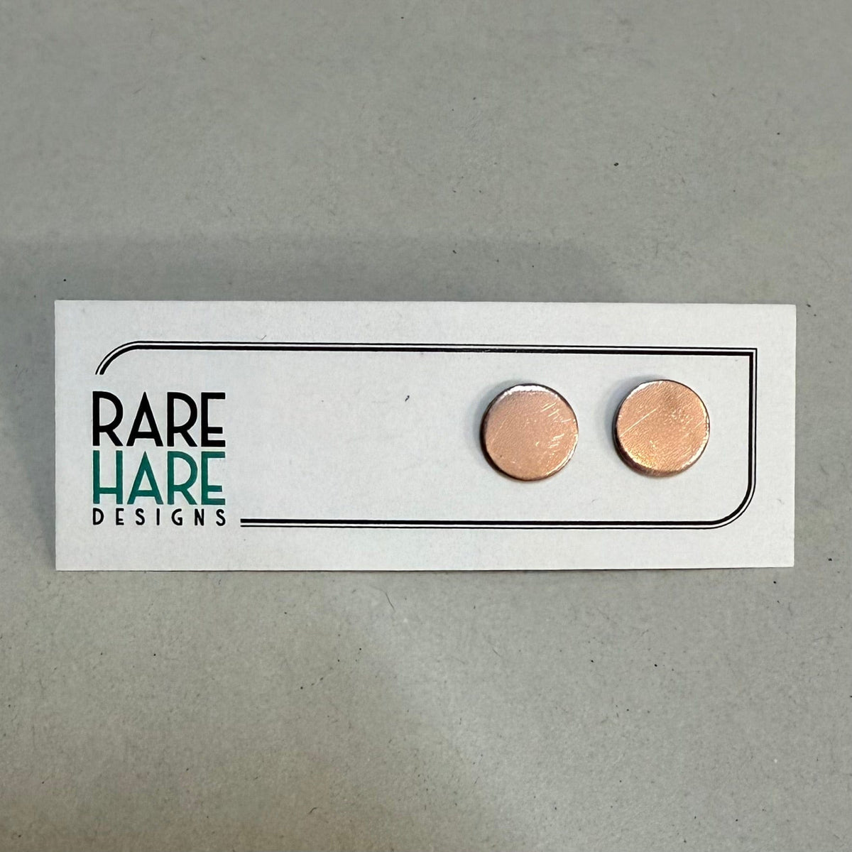 Rare Hare Design Earrings 2. Rose Gold Earring studs - Laminate Off cuts