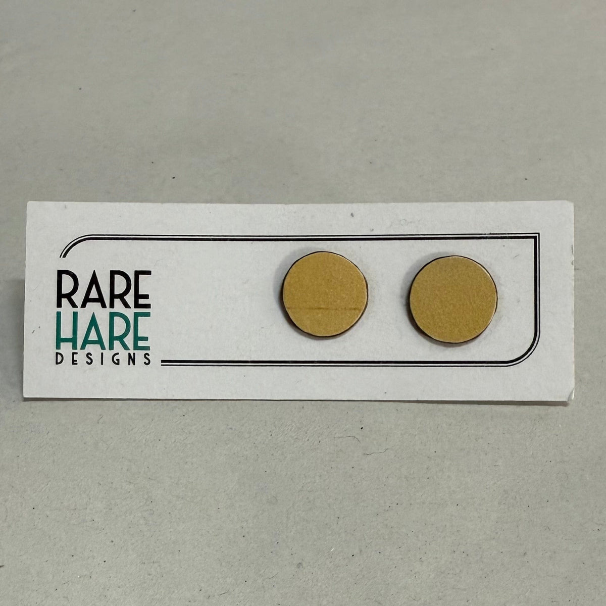 Rare Hare Design Earrings 4. Yellow Earring studs - Laminate Off cuts