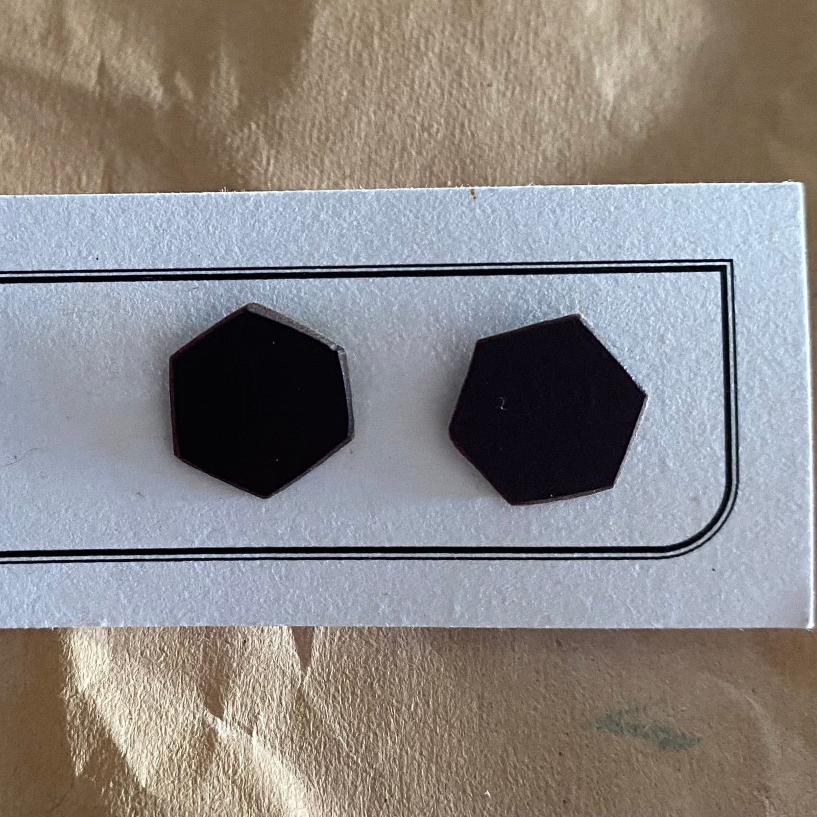 Rare Hare Design Earrings Earring studs - Laminate Off cuts