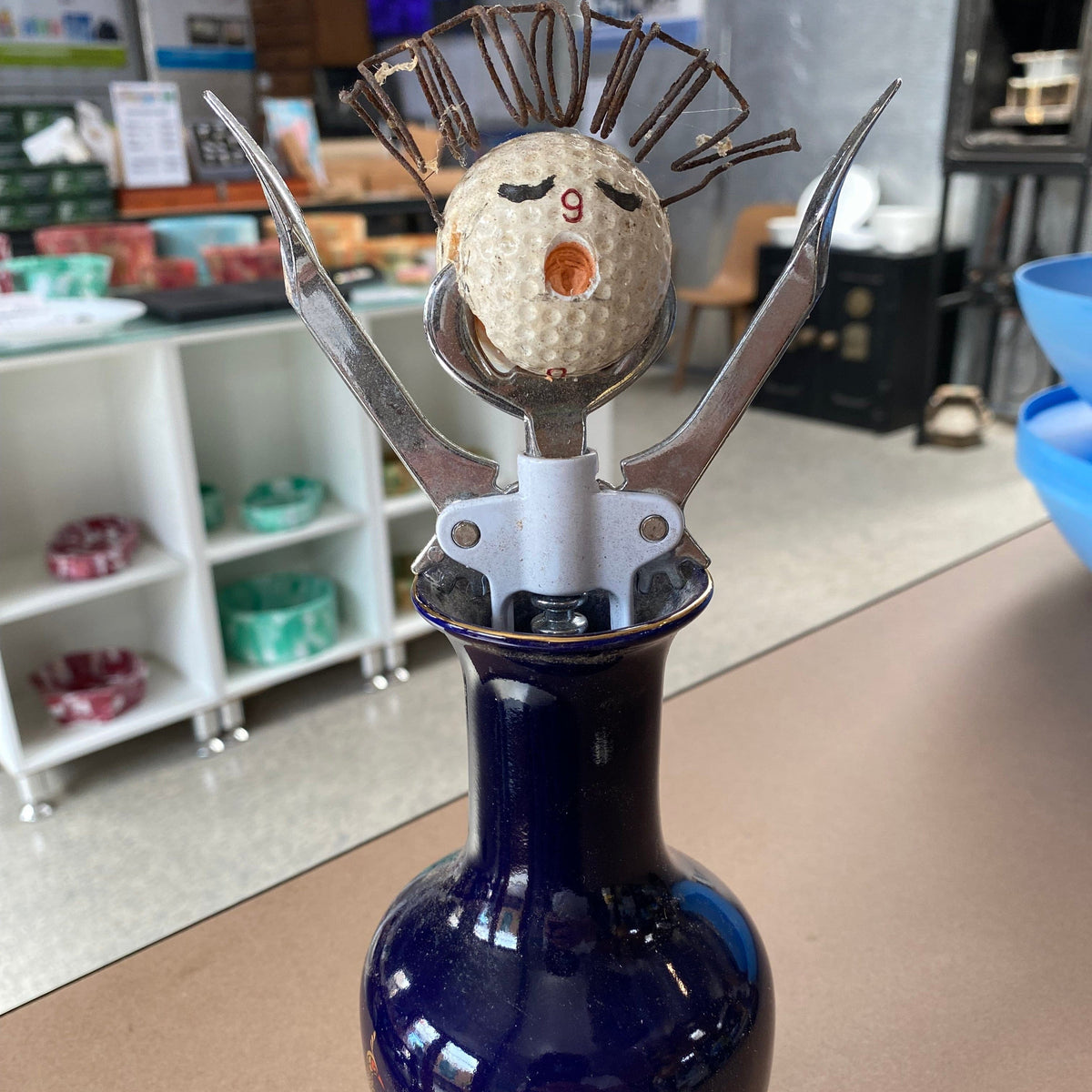 Recycled Wooden Creations ornaments Singing Vase Ornaments - Upcycled bits and bobs